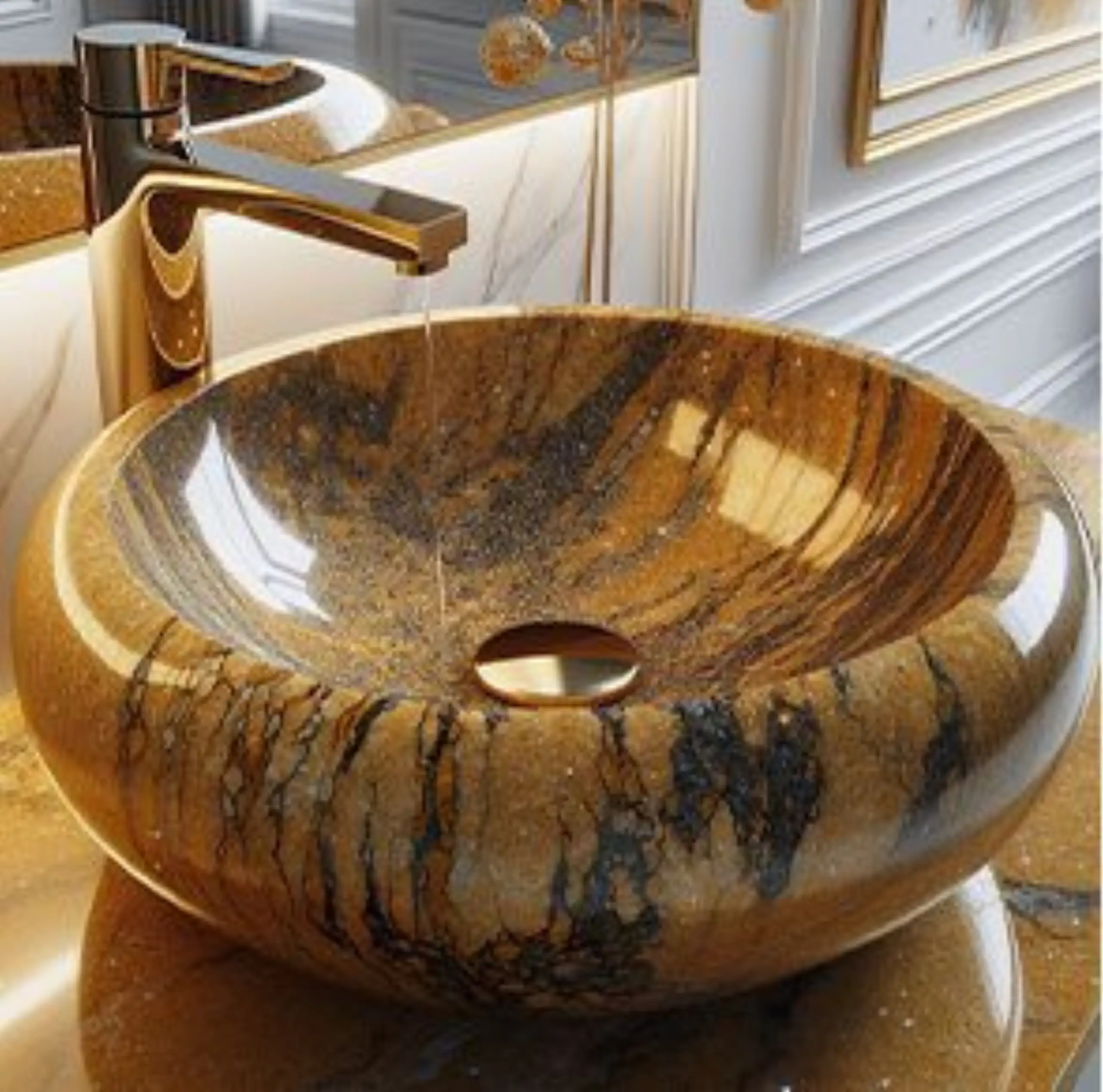gold granite basin