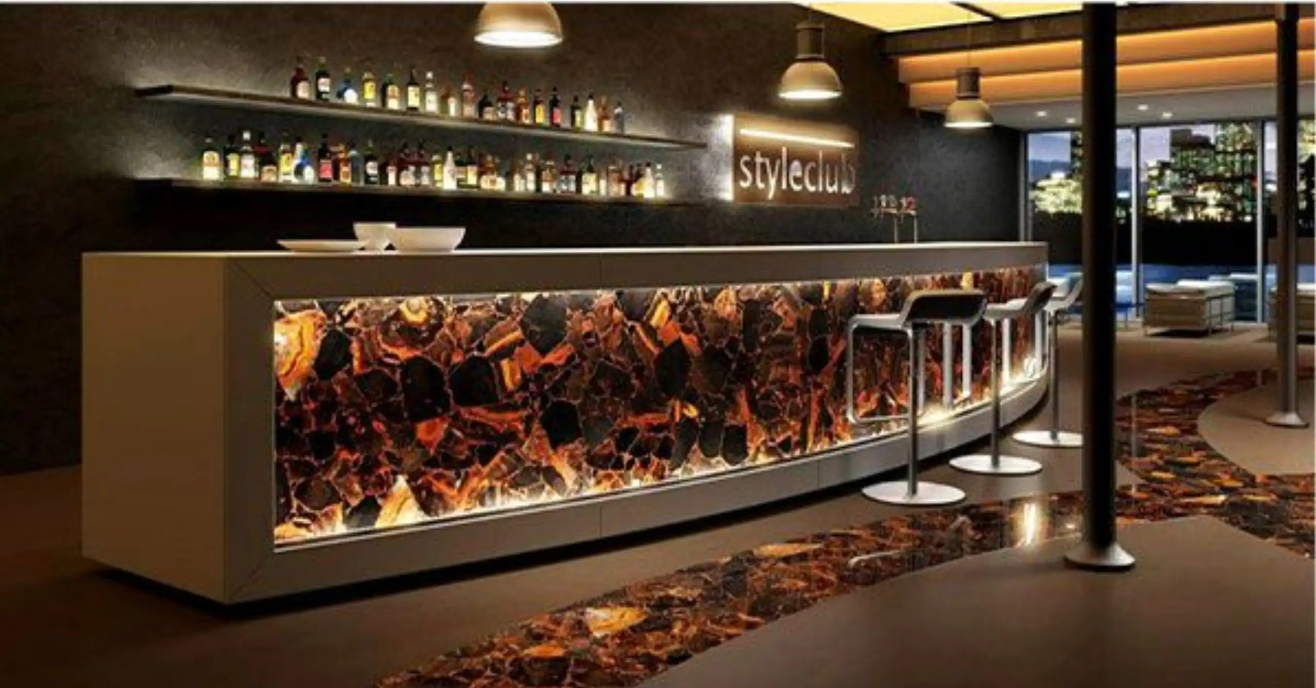 tiger eye bar counter