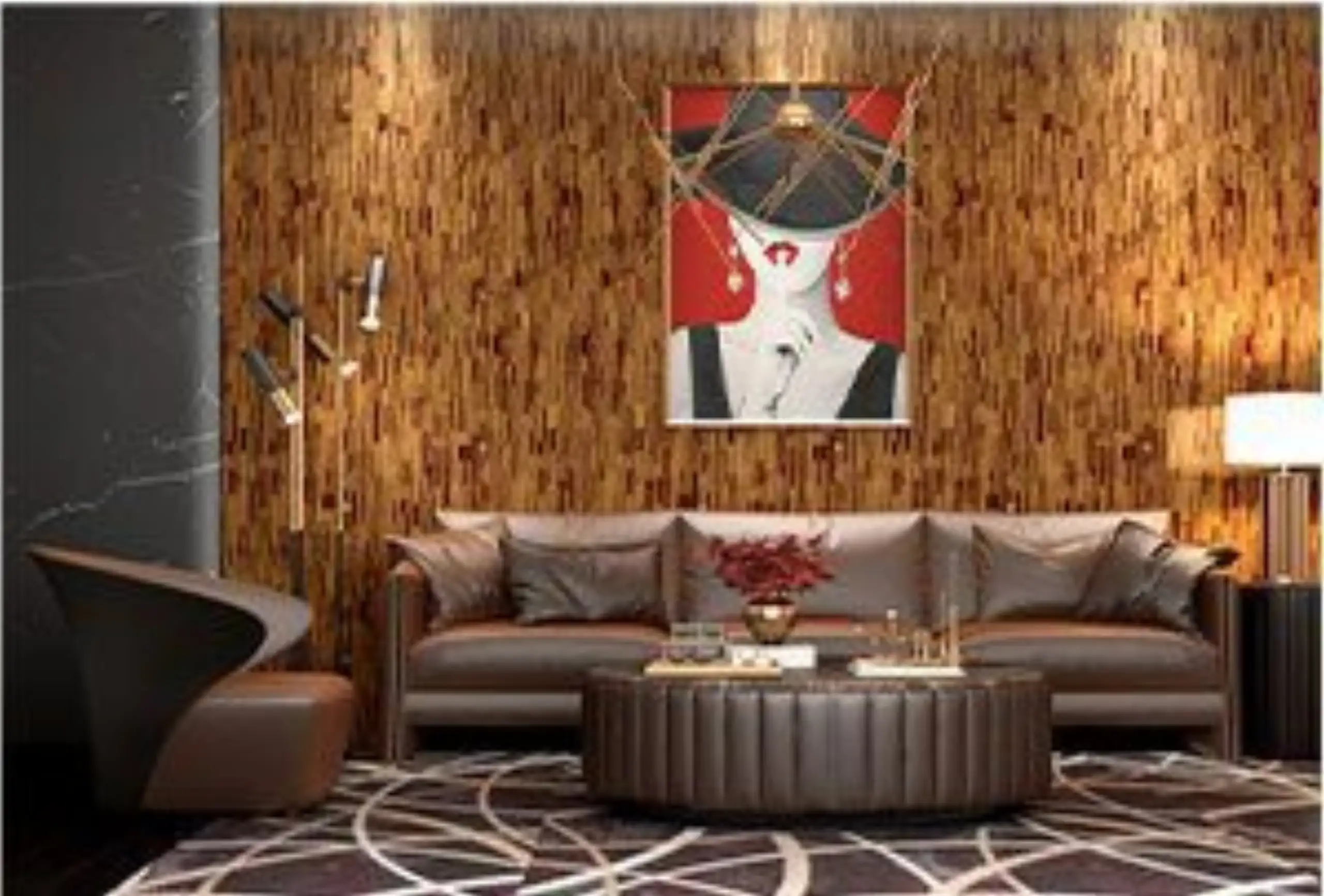 tiger eye feature wall