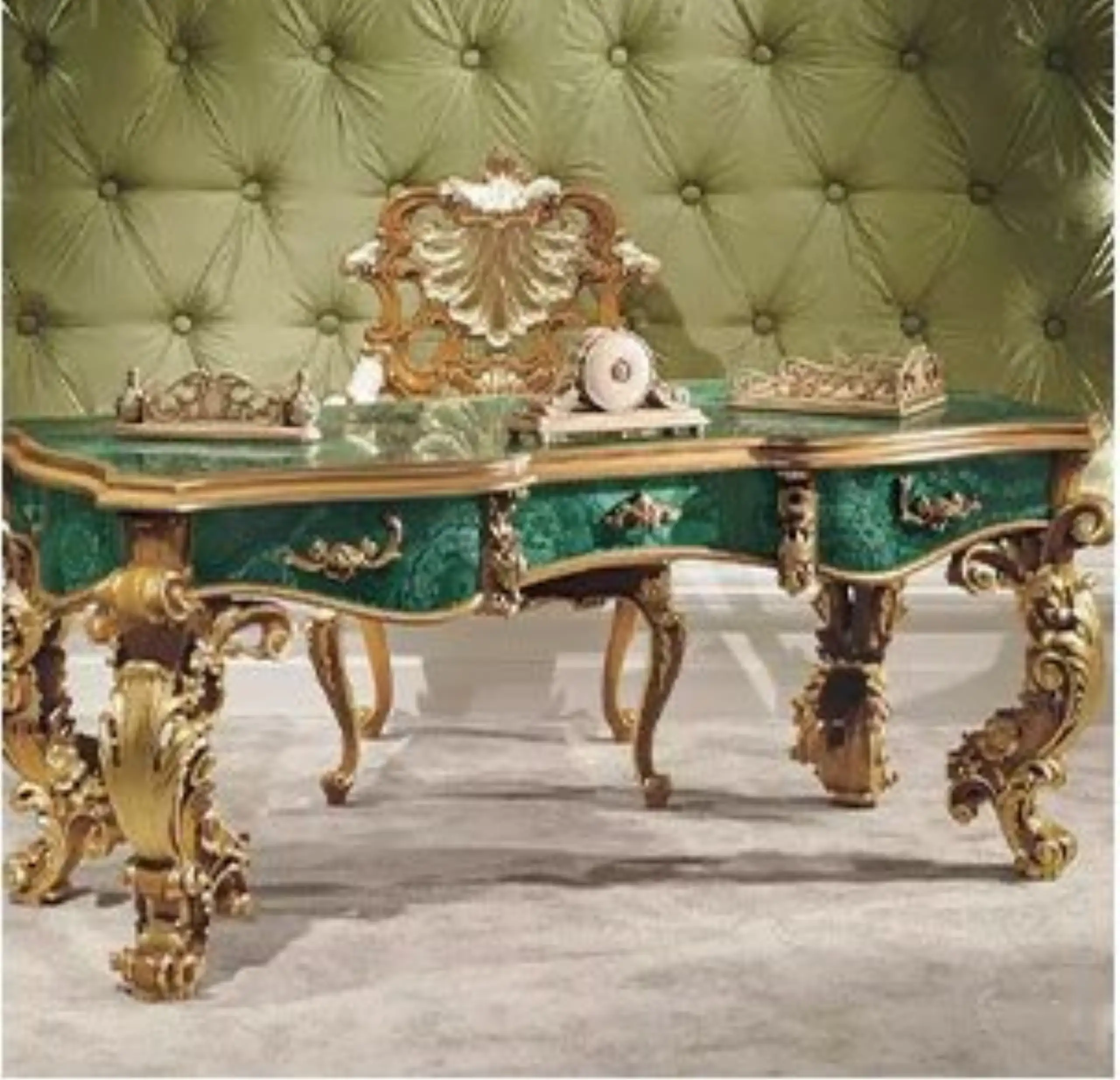 classic malachite table top