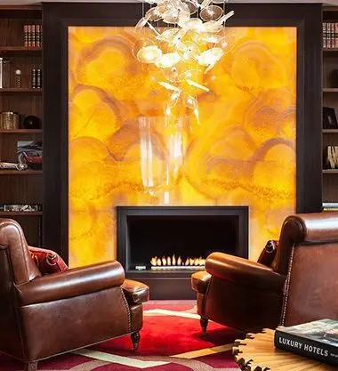 Gold Onyx Electric Fireplace