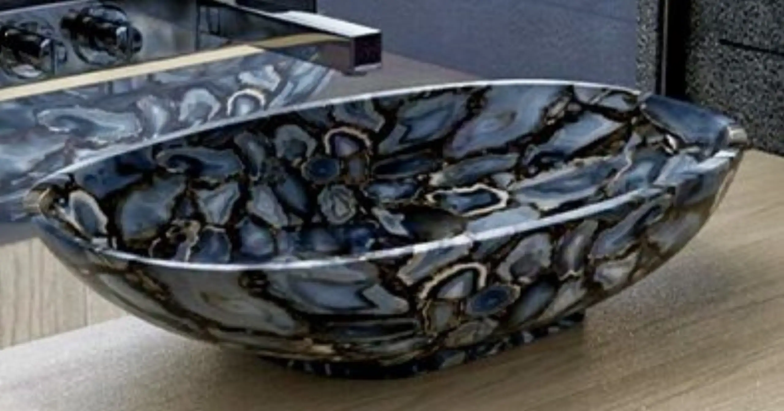 Gemstone vessel sinks