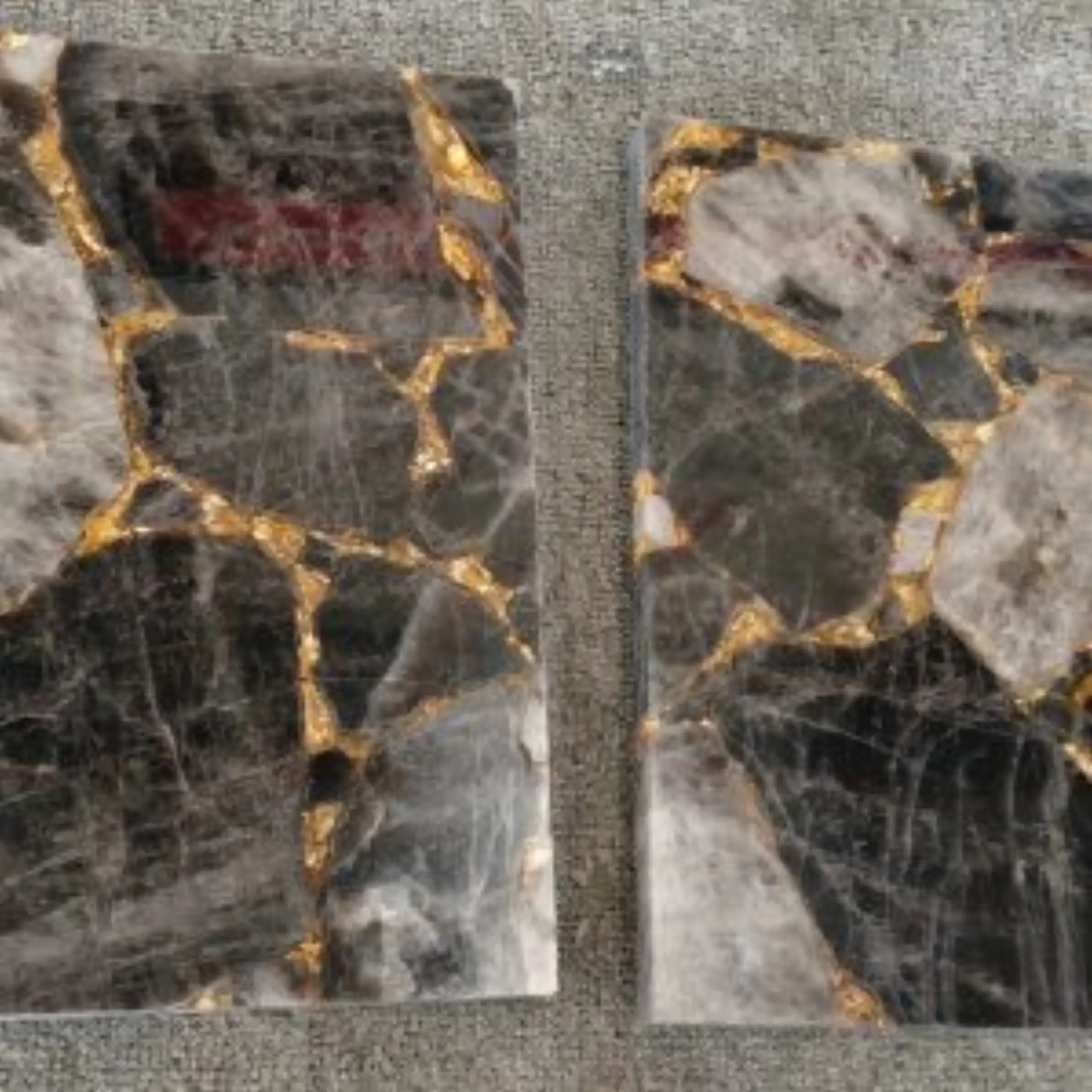 Smoky Quartz Crystal Slab With Gold Sparkle