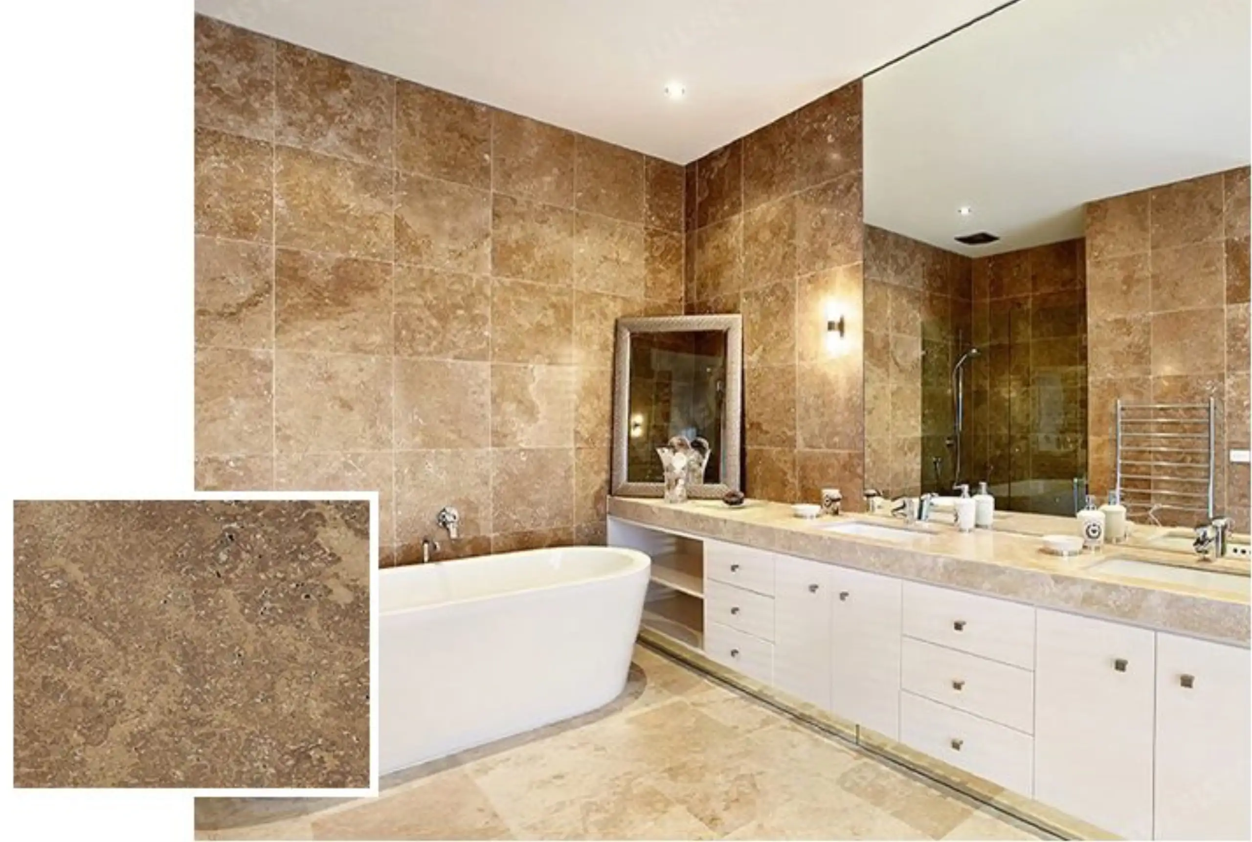 Travertine material Brown