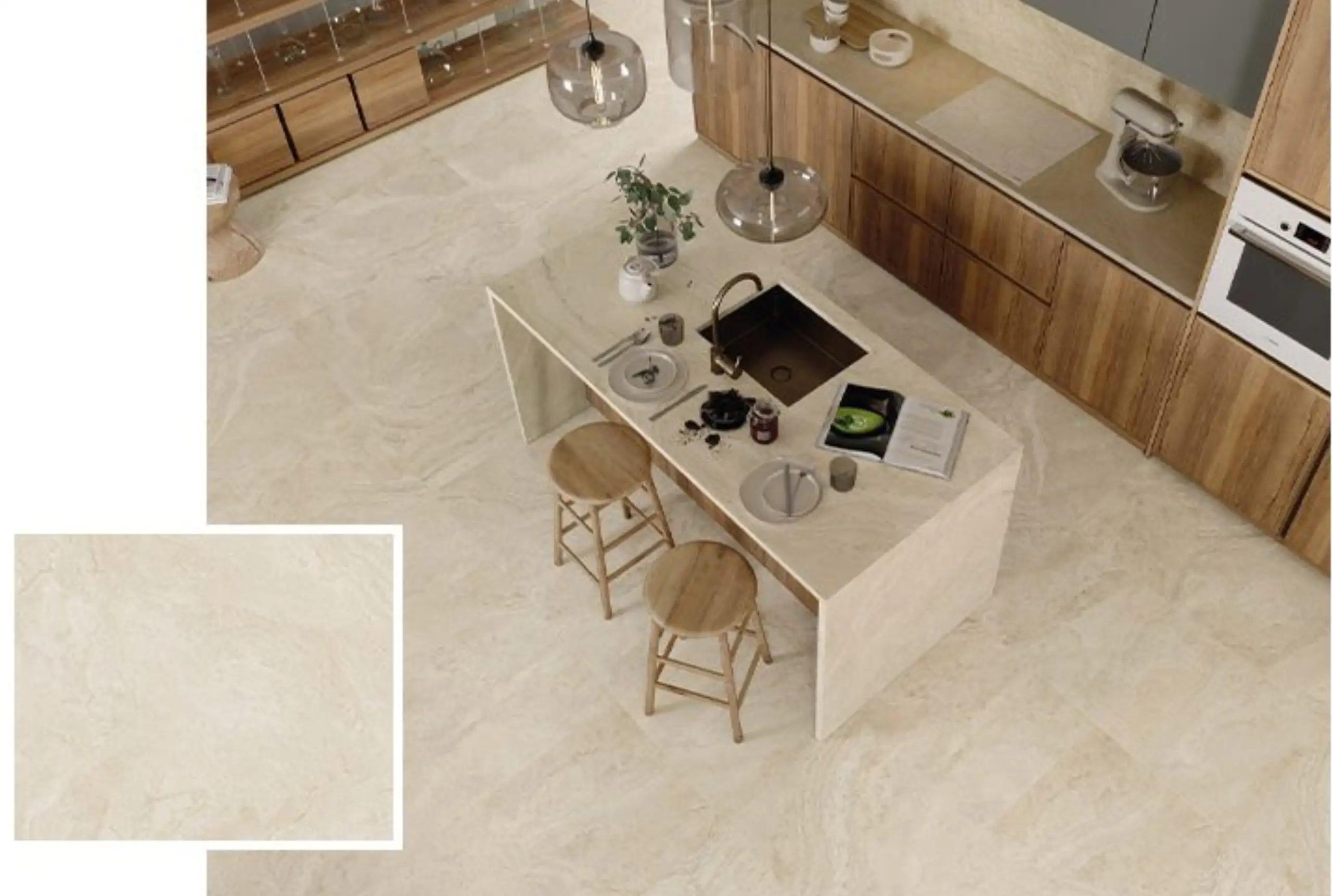 Travertine material Cream
