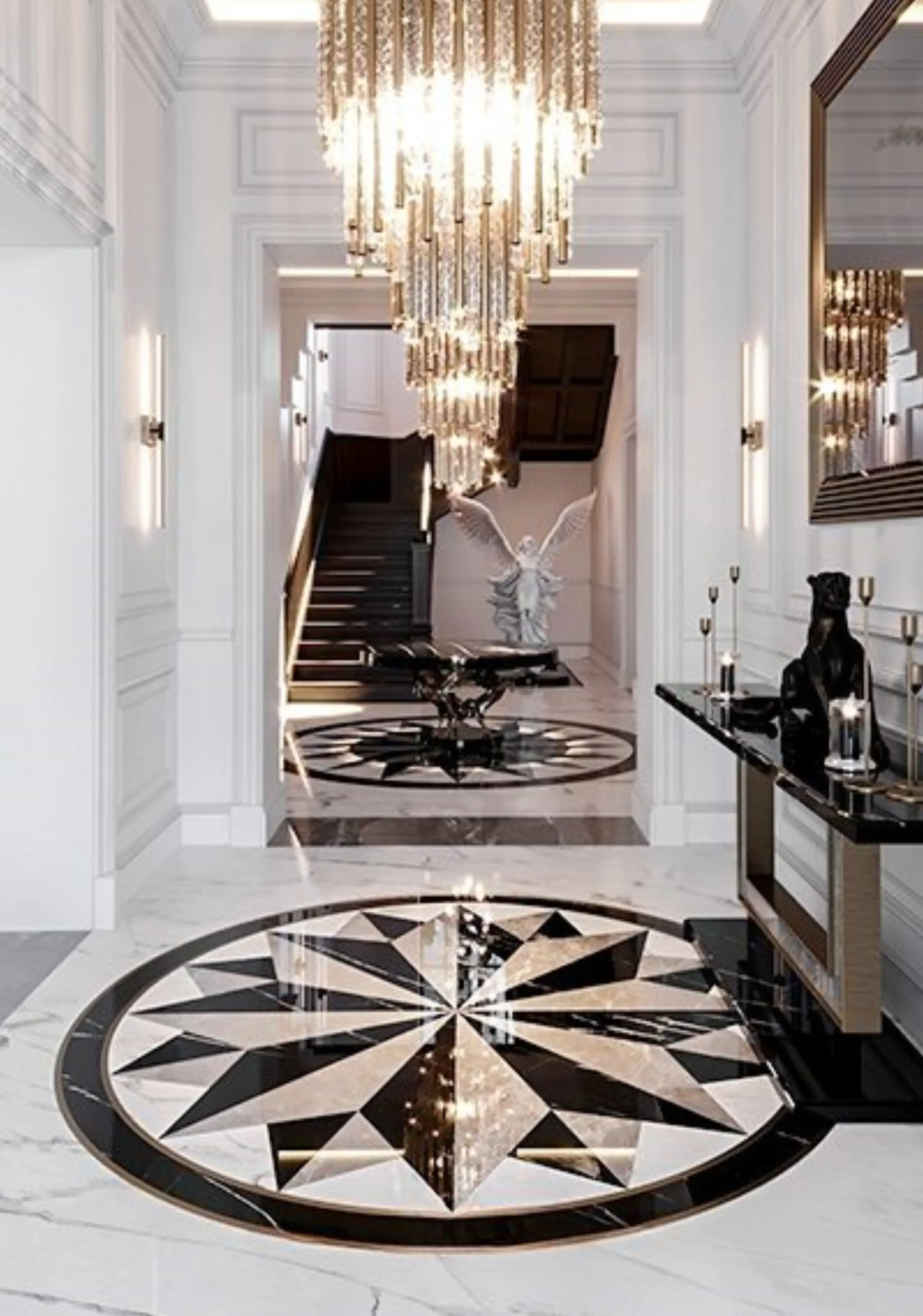 Compass Tile Floor