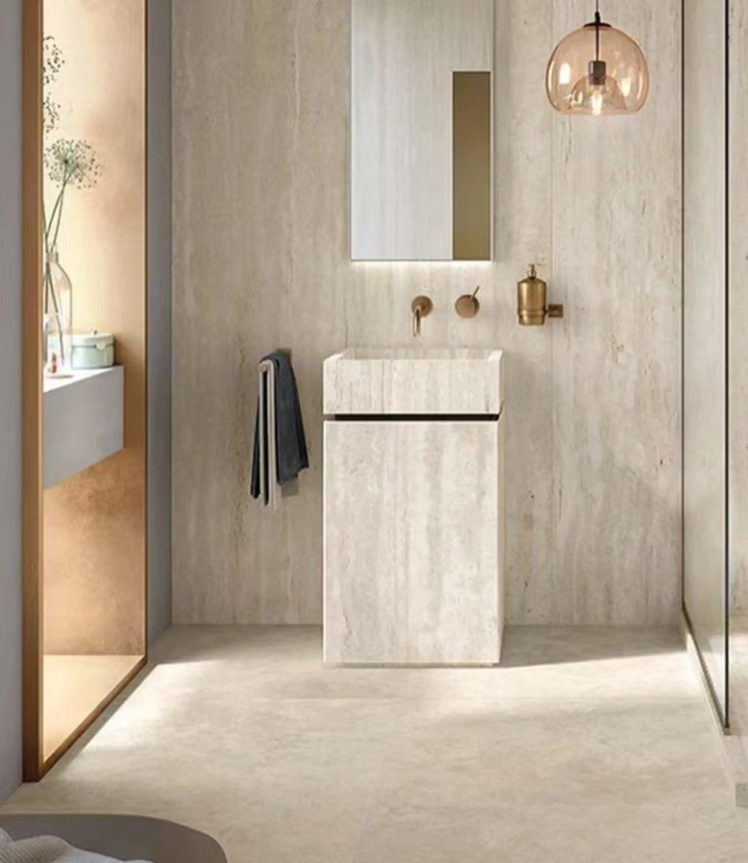Travertine Pedestal Sink23