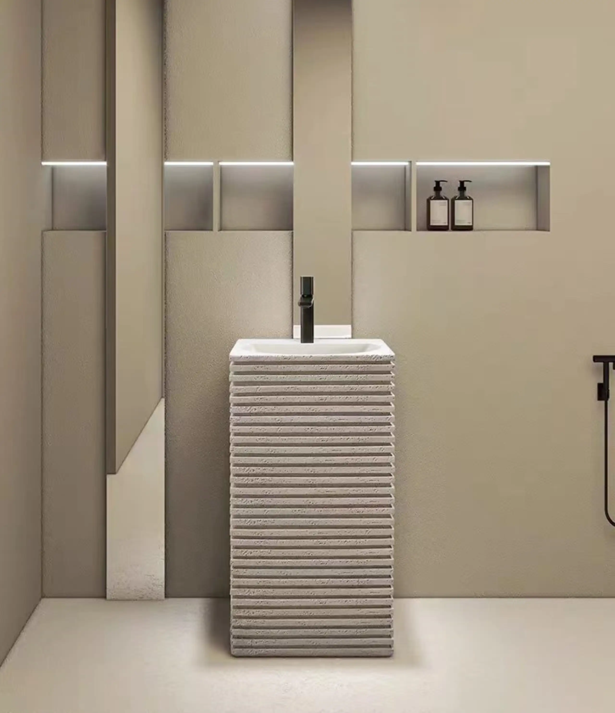 Travertine Pedestal Sink27