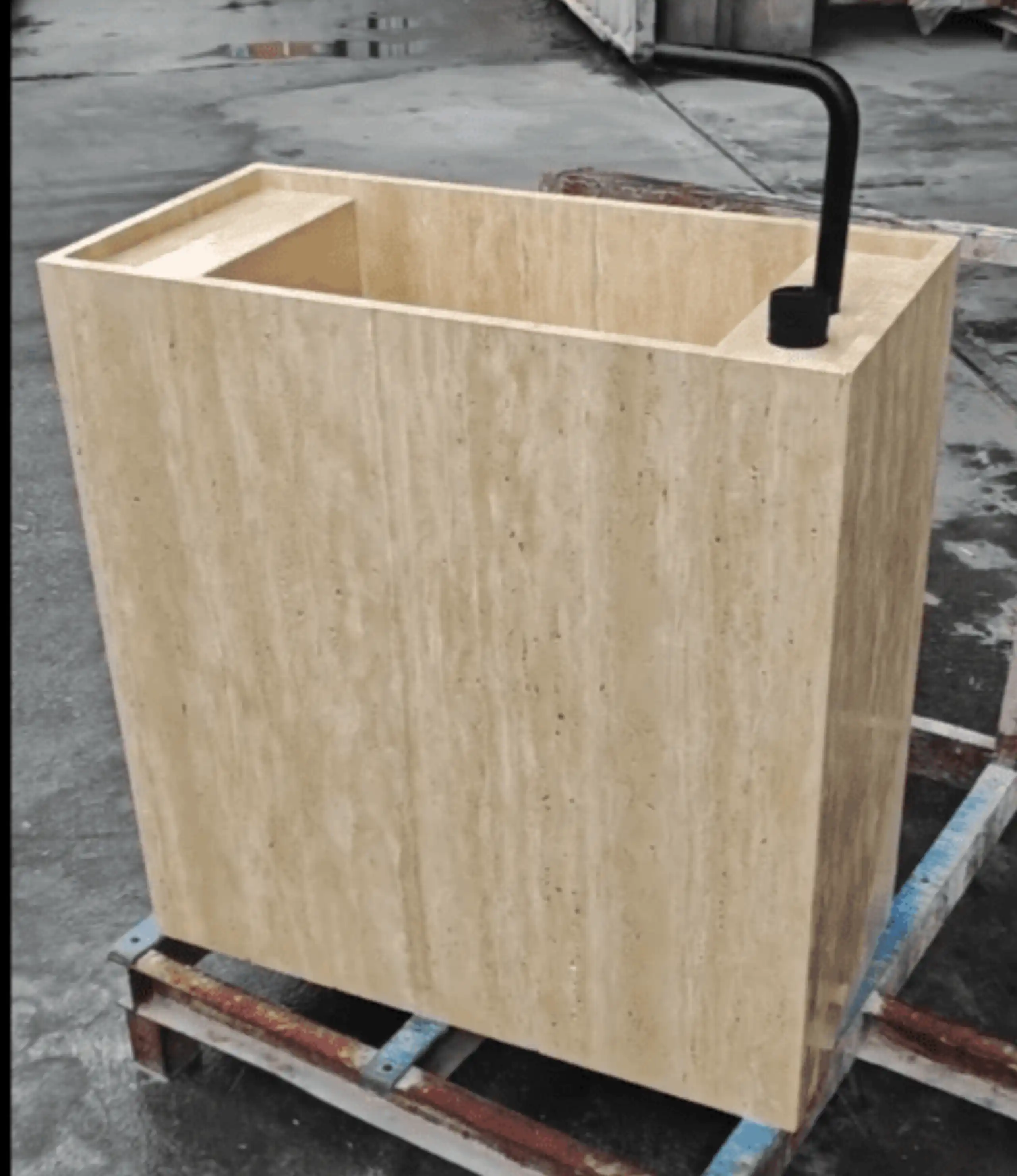 Travertine Pedestal Sink3