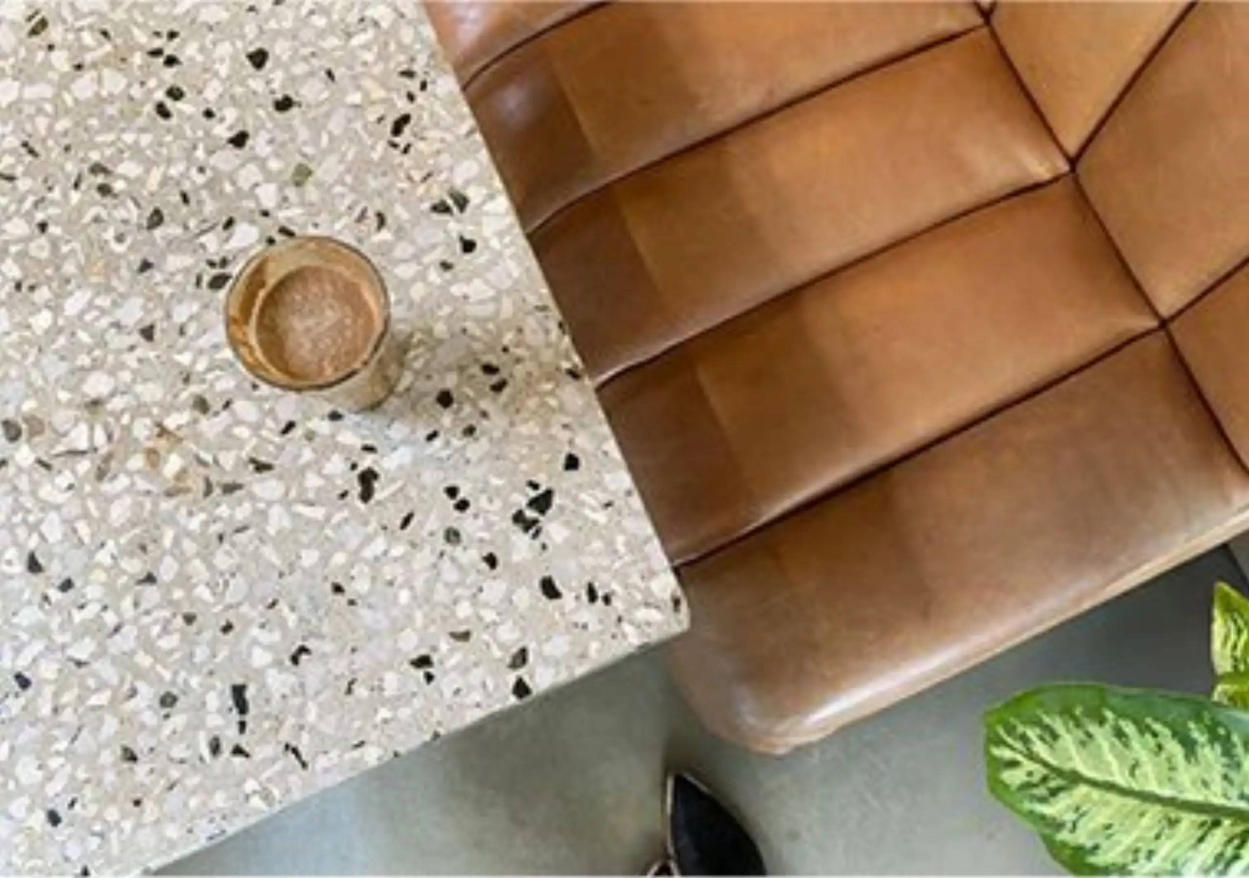 White Terrazzo  Bench Top