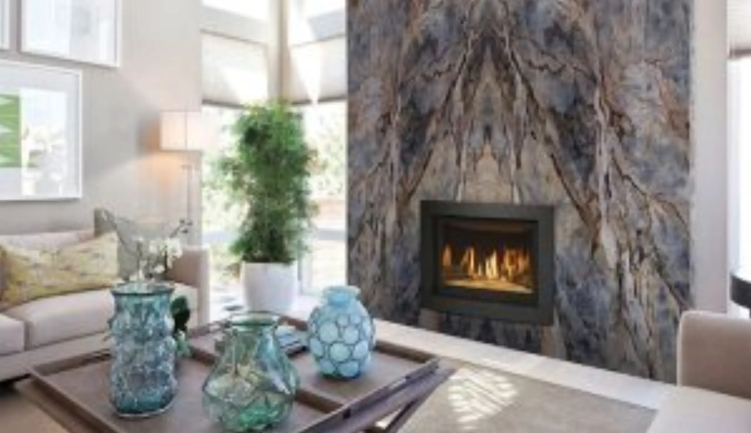 Blue Quartzite Slab Supplier Fireplace Surroundings