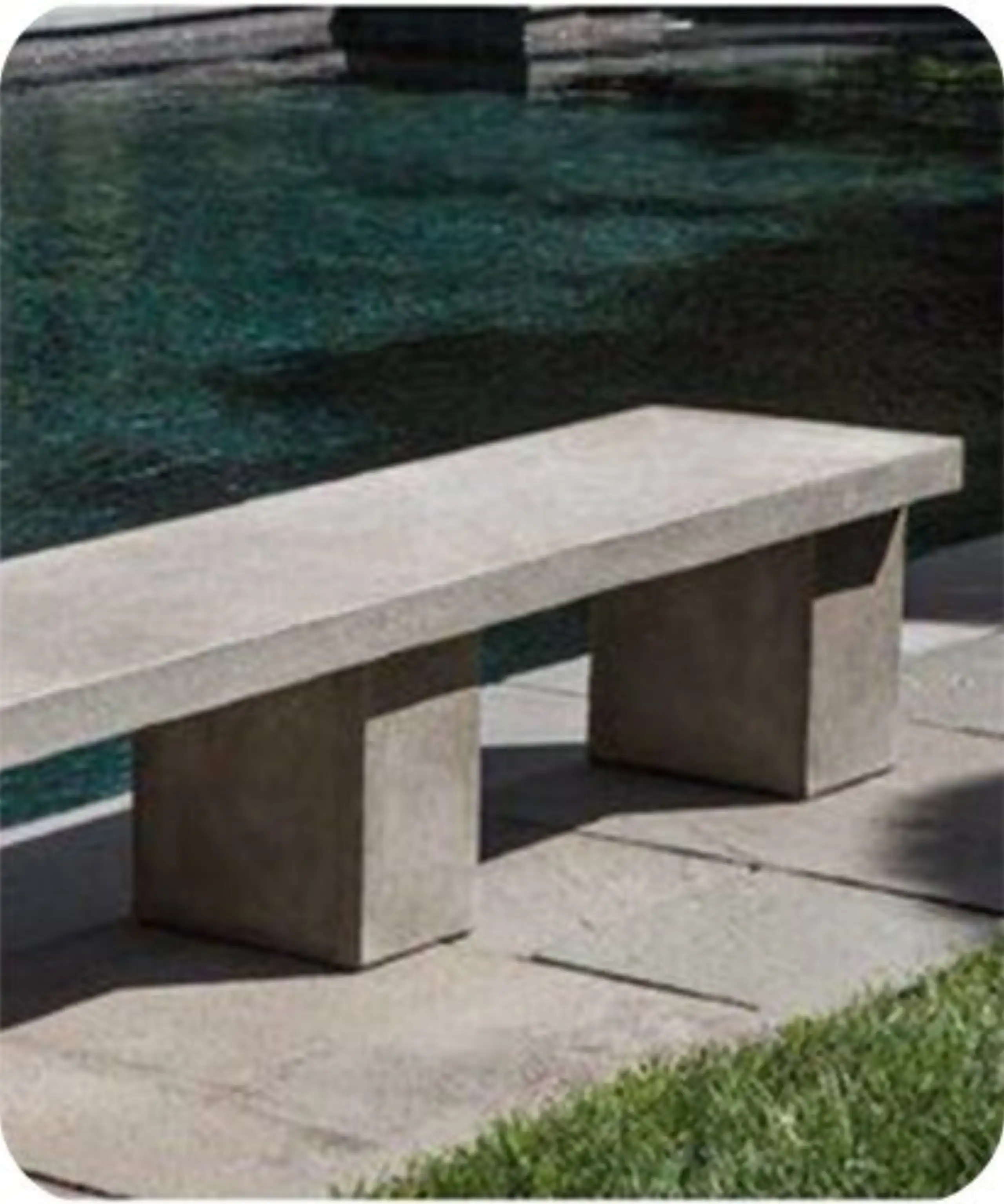 Campania International Biscayne Cast Stone Garden Outdoor Bench Stone   Concrete in Gray   Brown   Wayfair
