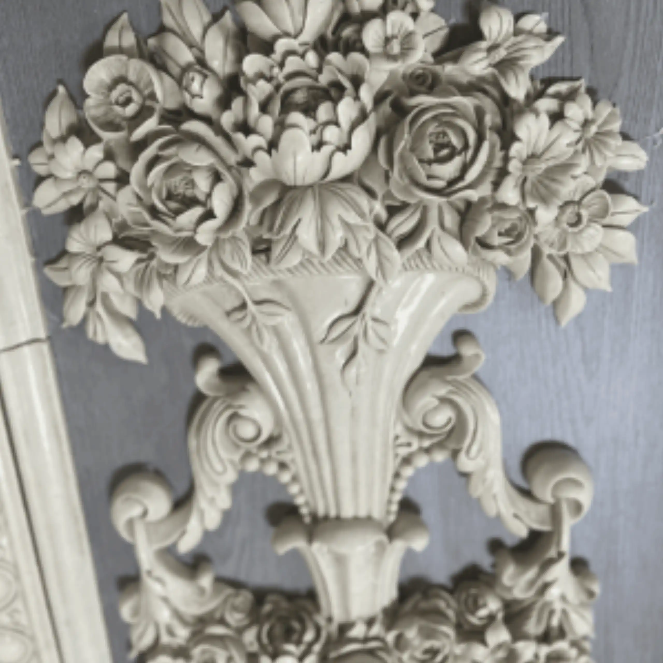 Decorative White Marble Relief1