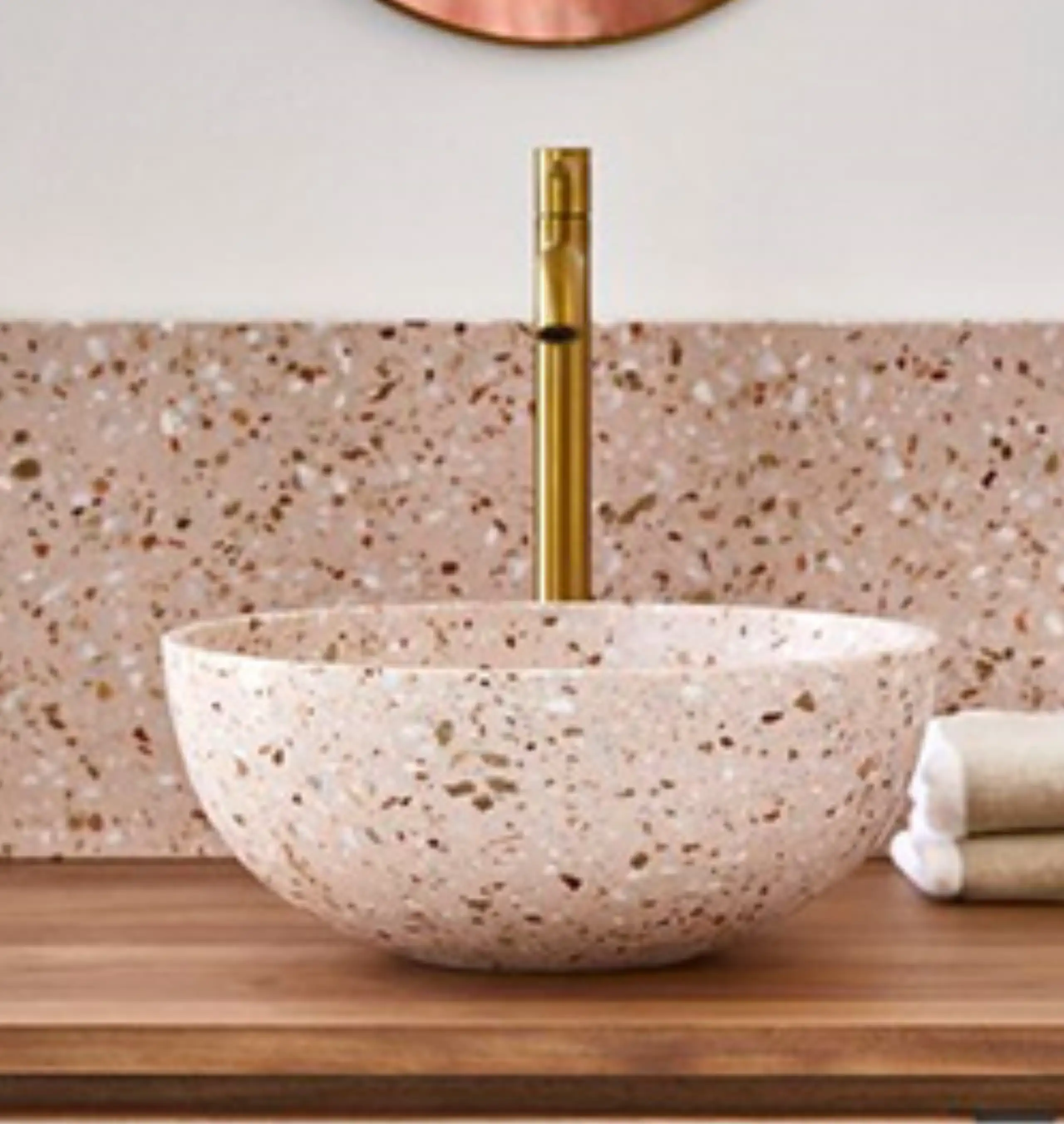 Elea Pink premium terrazzo washbasin 1 1