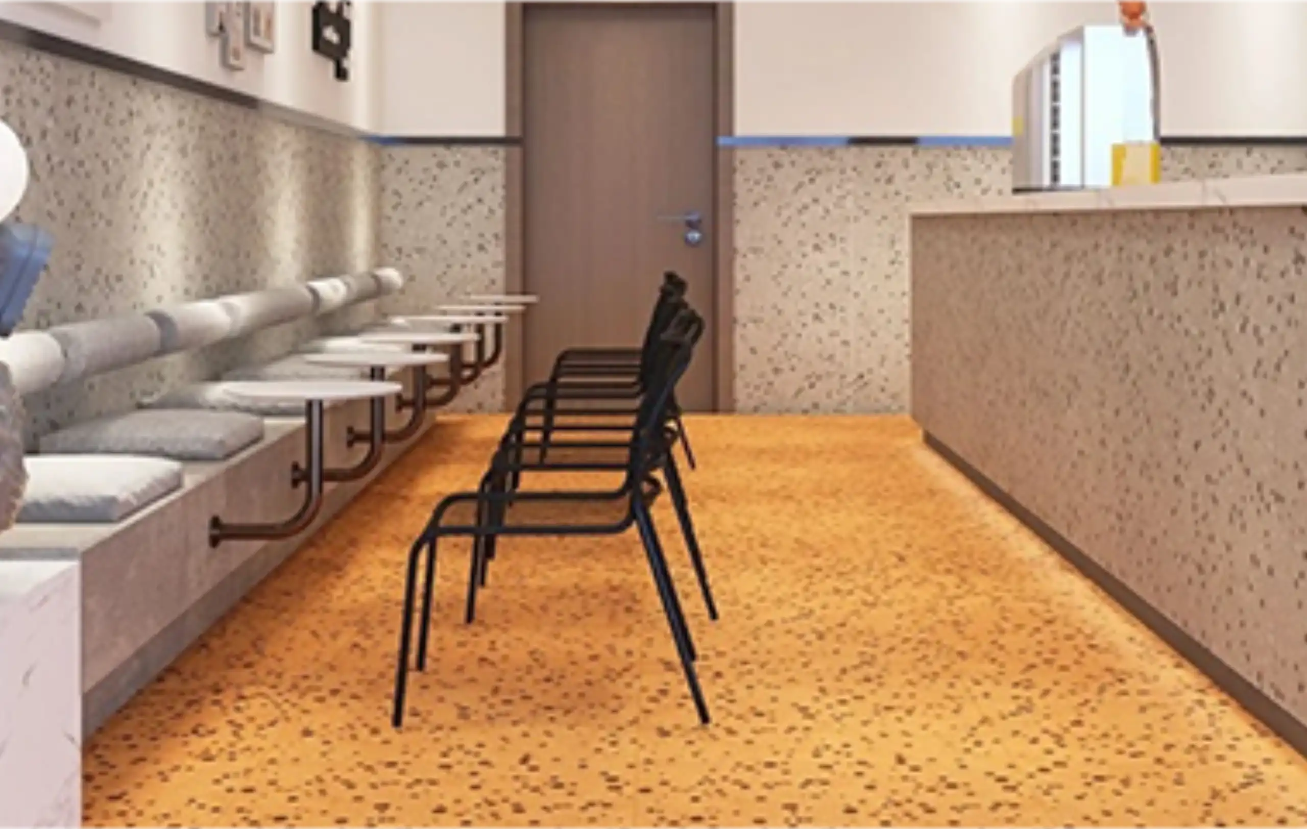 orange terrazzo tile for floor