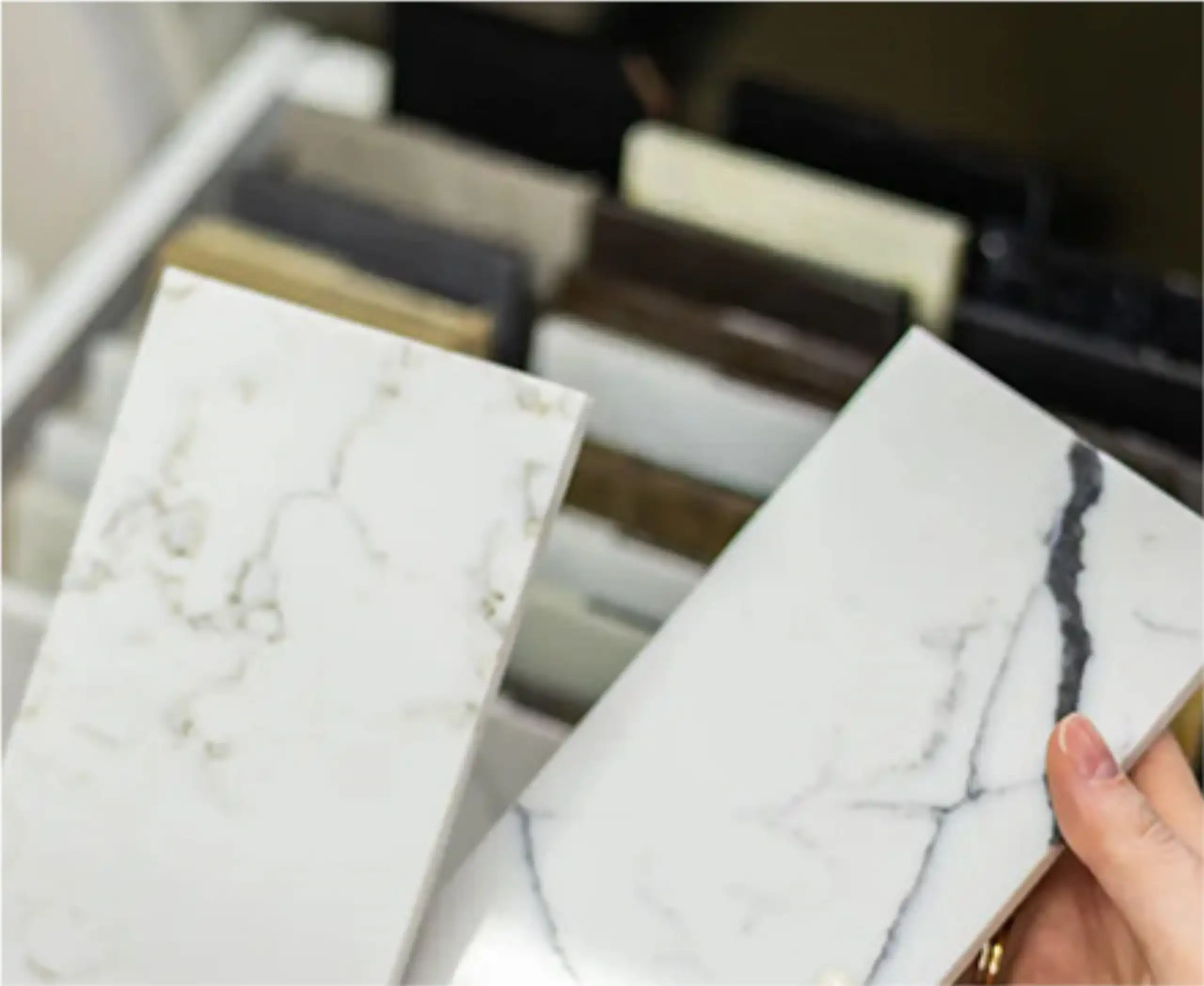 white marble tile
