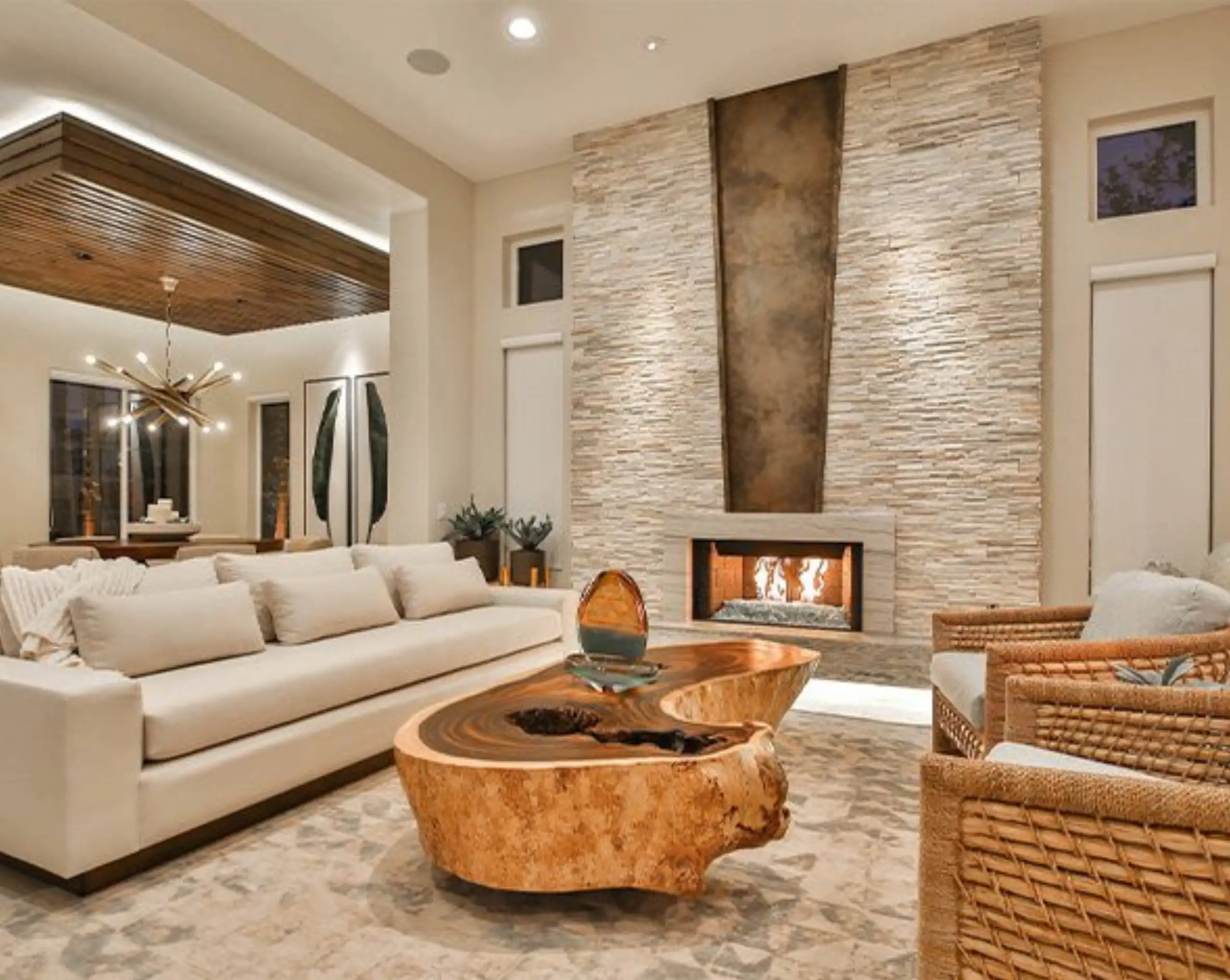 Stone Fireplace imag