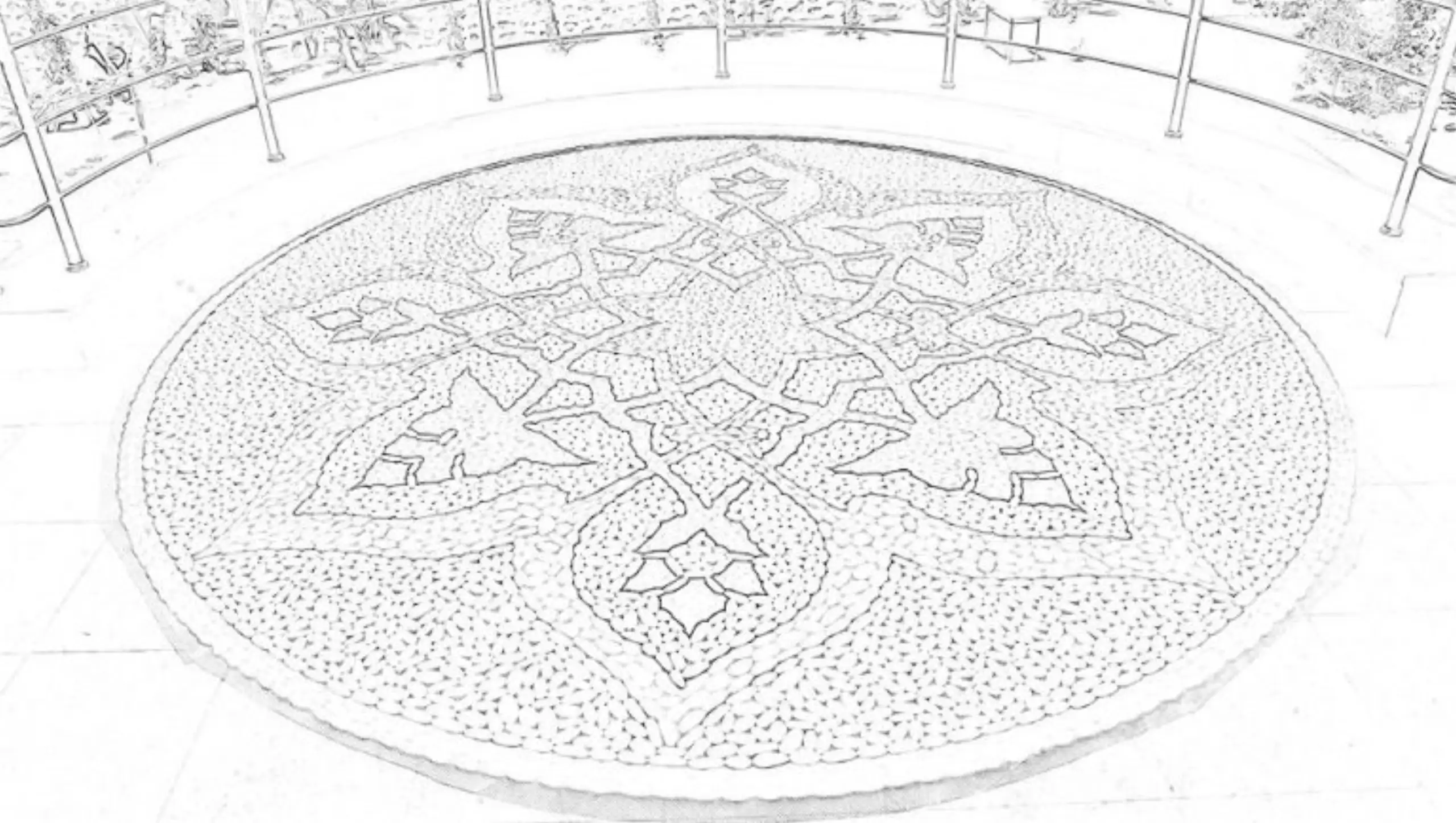 Stone Mosaic Medallion limg2