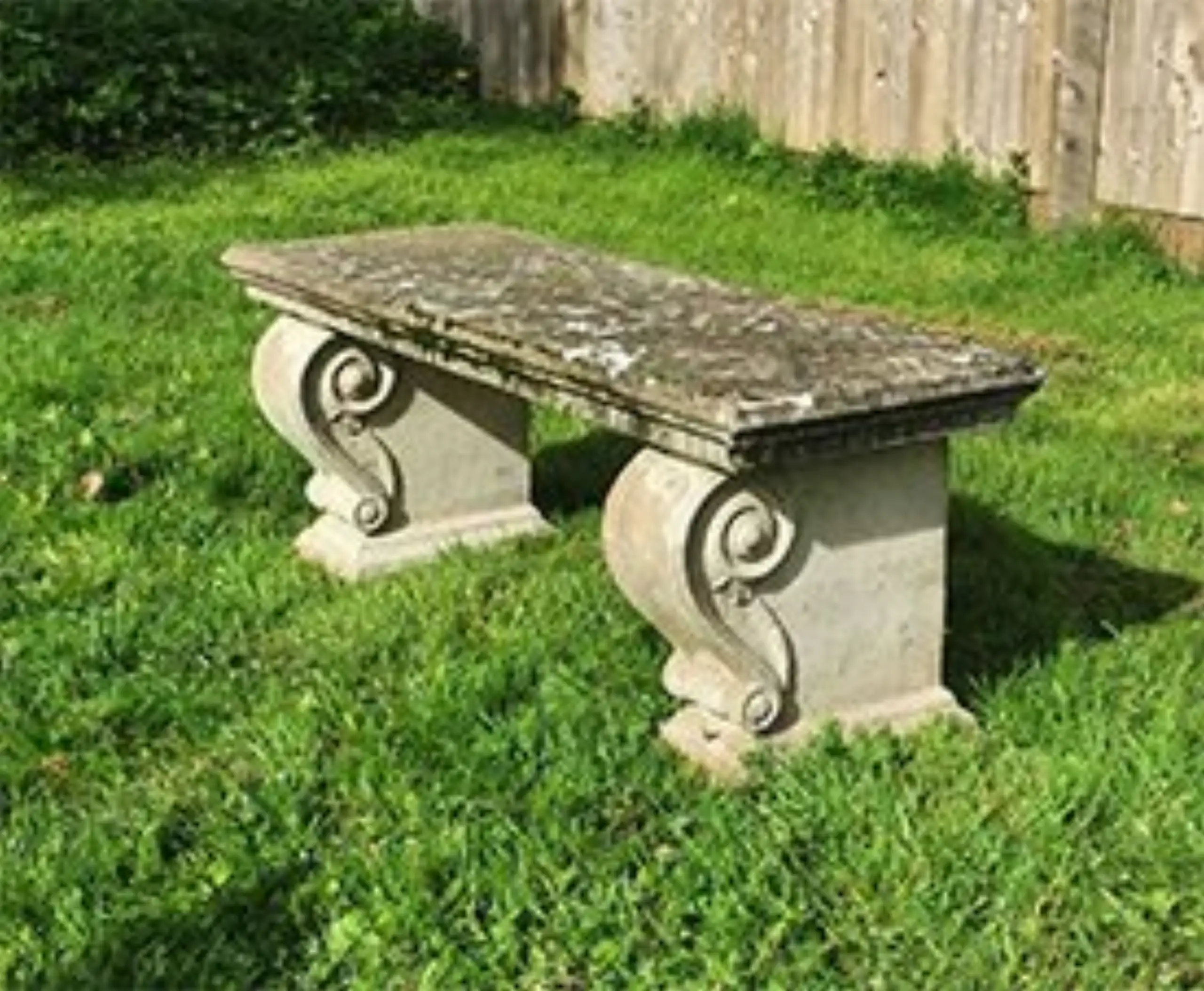 outdoor stone bench