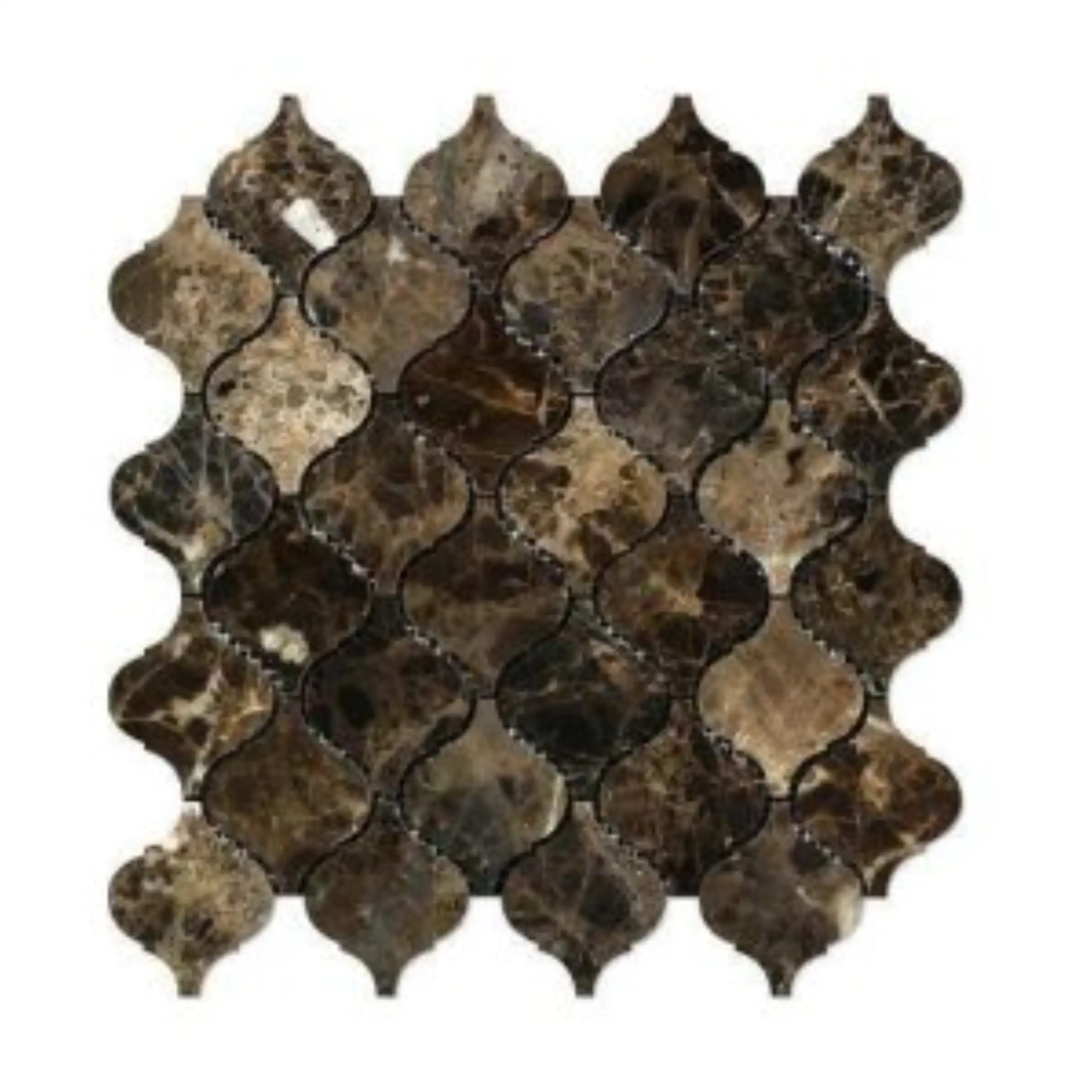 brown marble arabesque mosaic tile brown marble arabesque mosaic tile