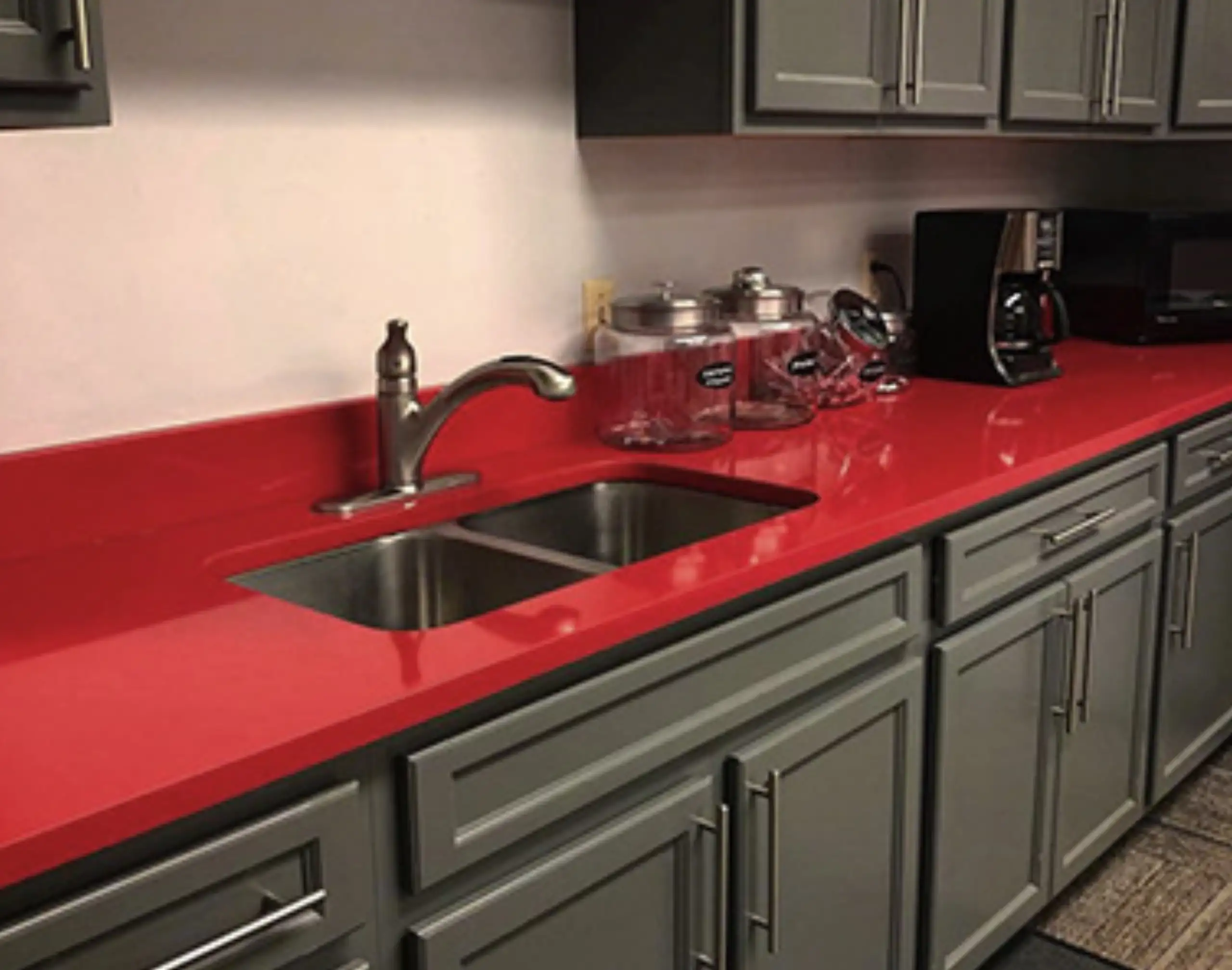 Kitchen Countertop Red Quartz Stone Slab for Countertop Wholesale