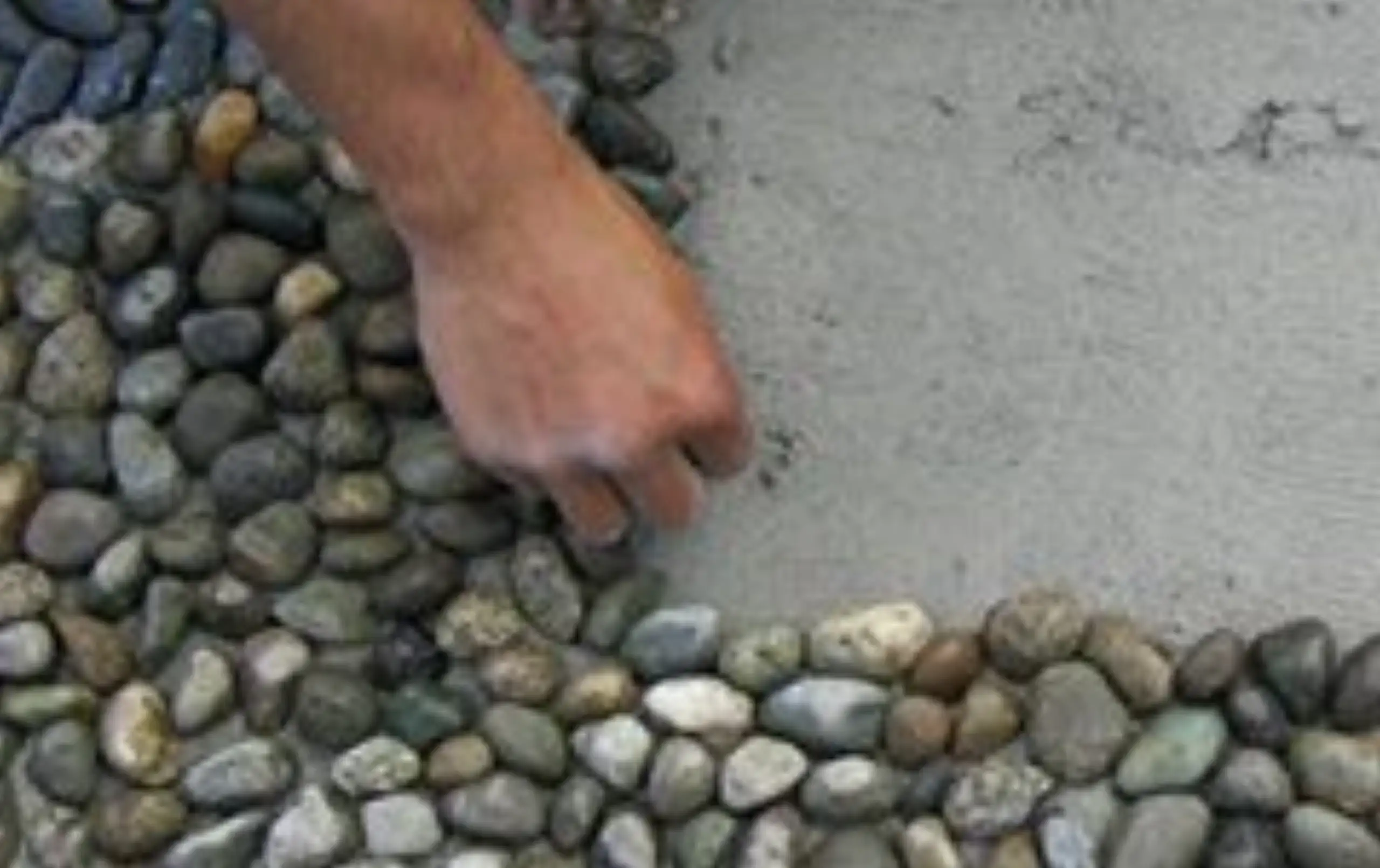 Laying a pebble path
