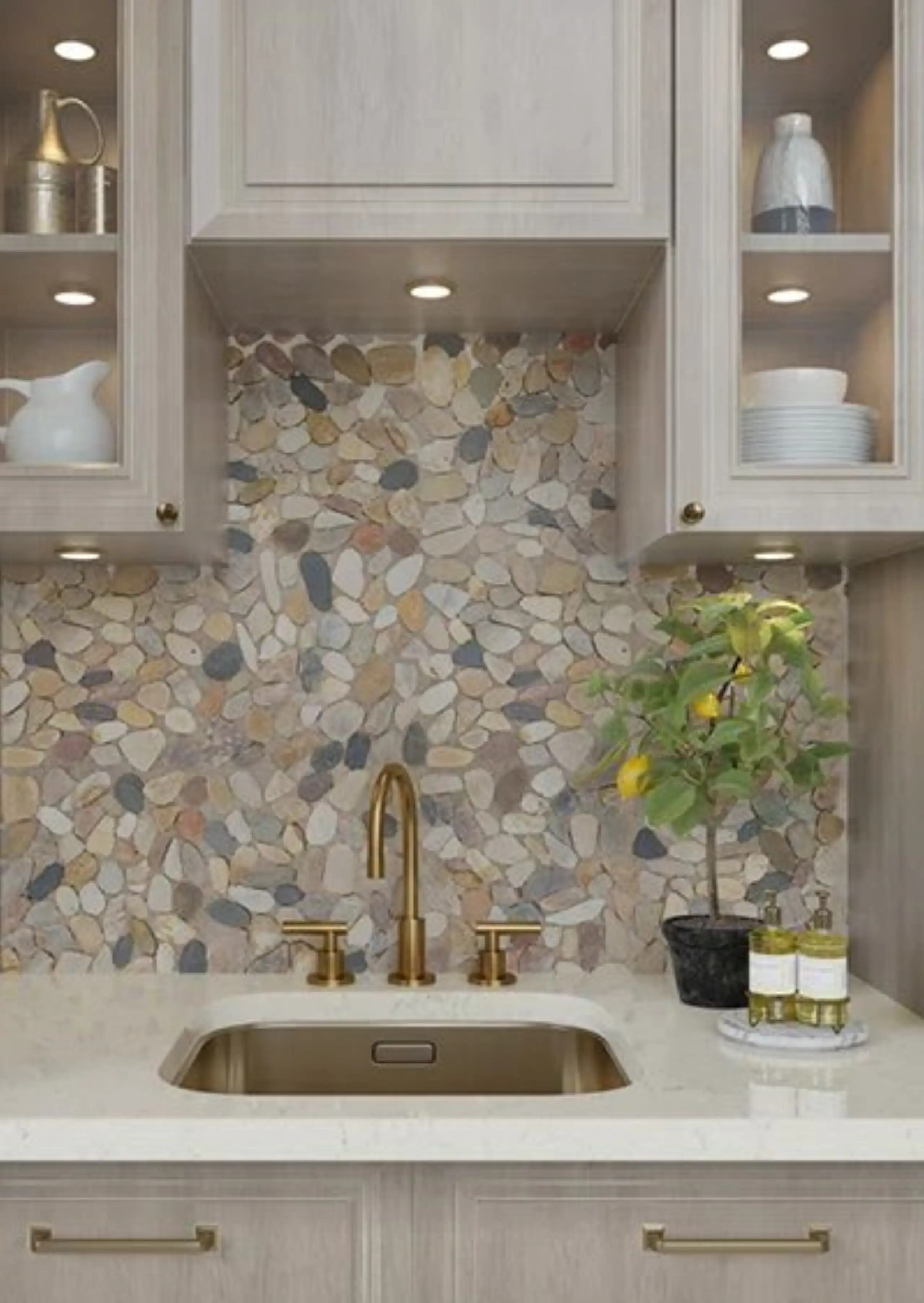 Pebble stone mosaic tile imag2