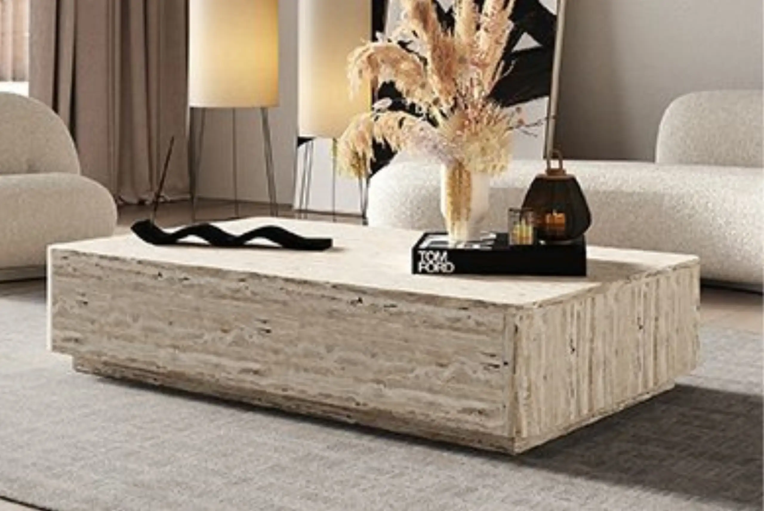 roma rectangular coffee table