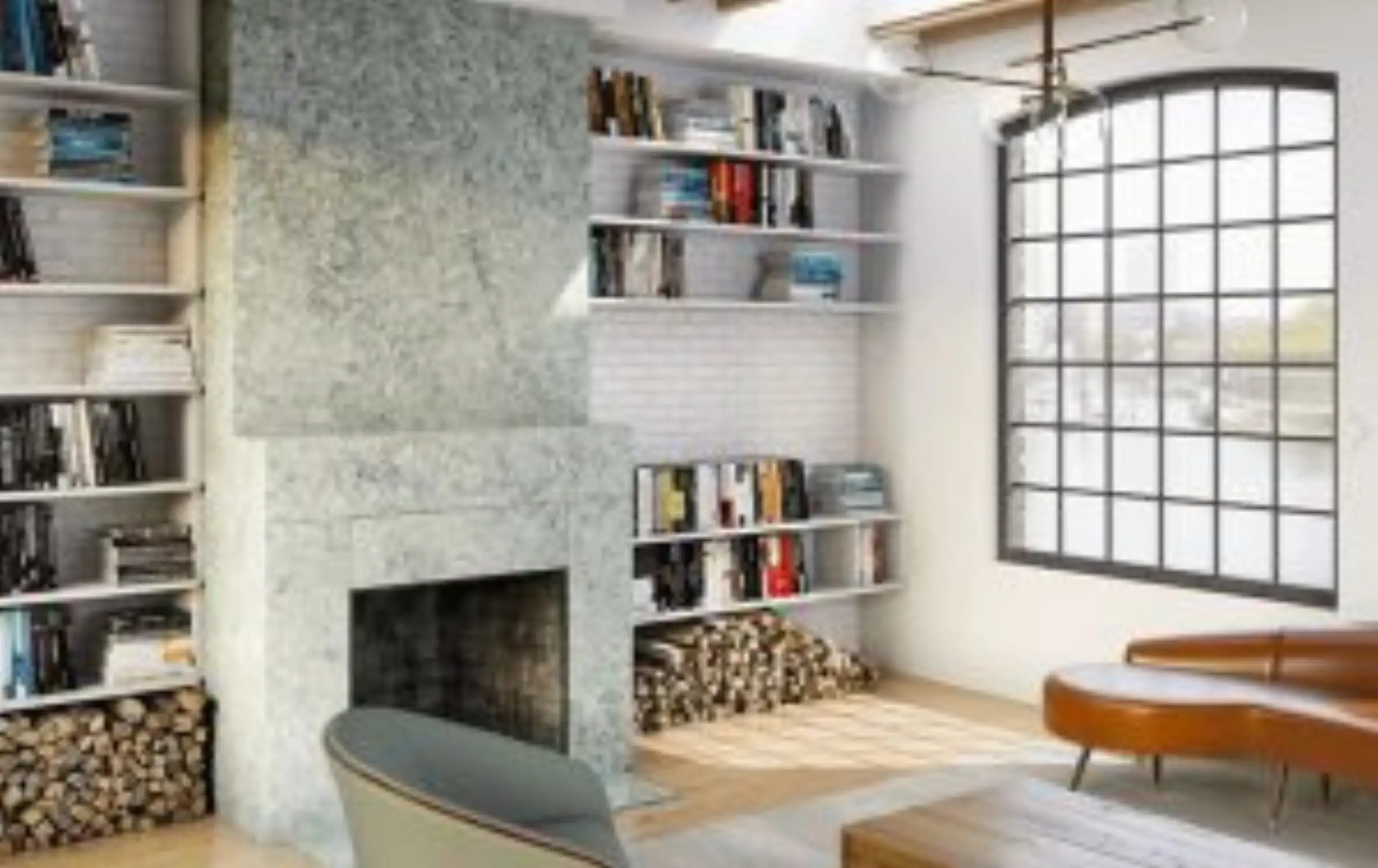 green quartz fireplace surround
