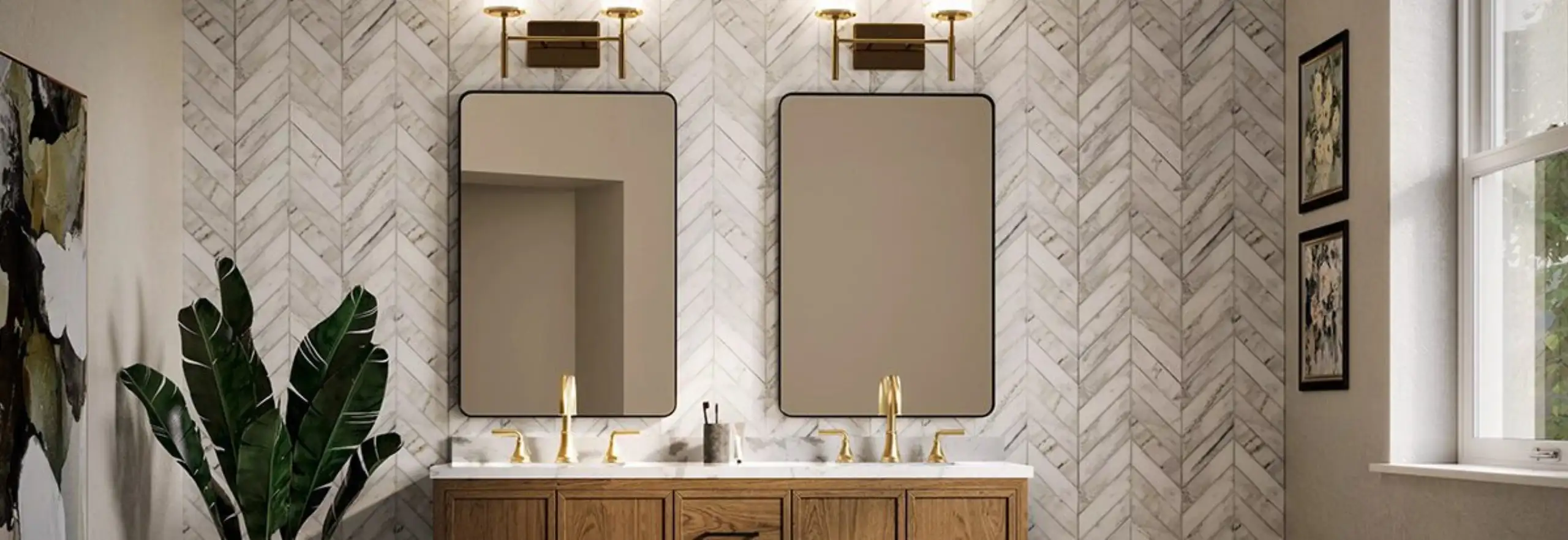 Chevron Mosaic Marble Tile36