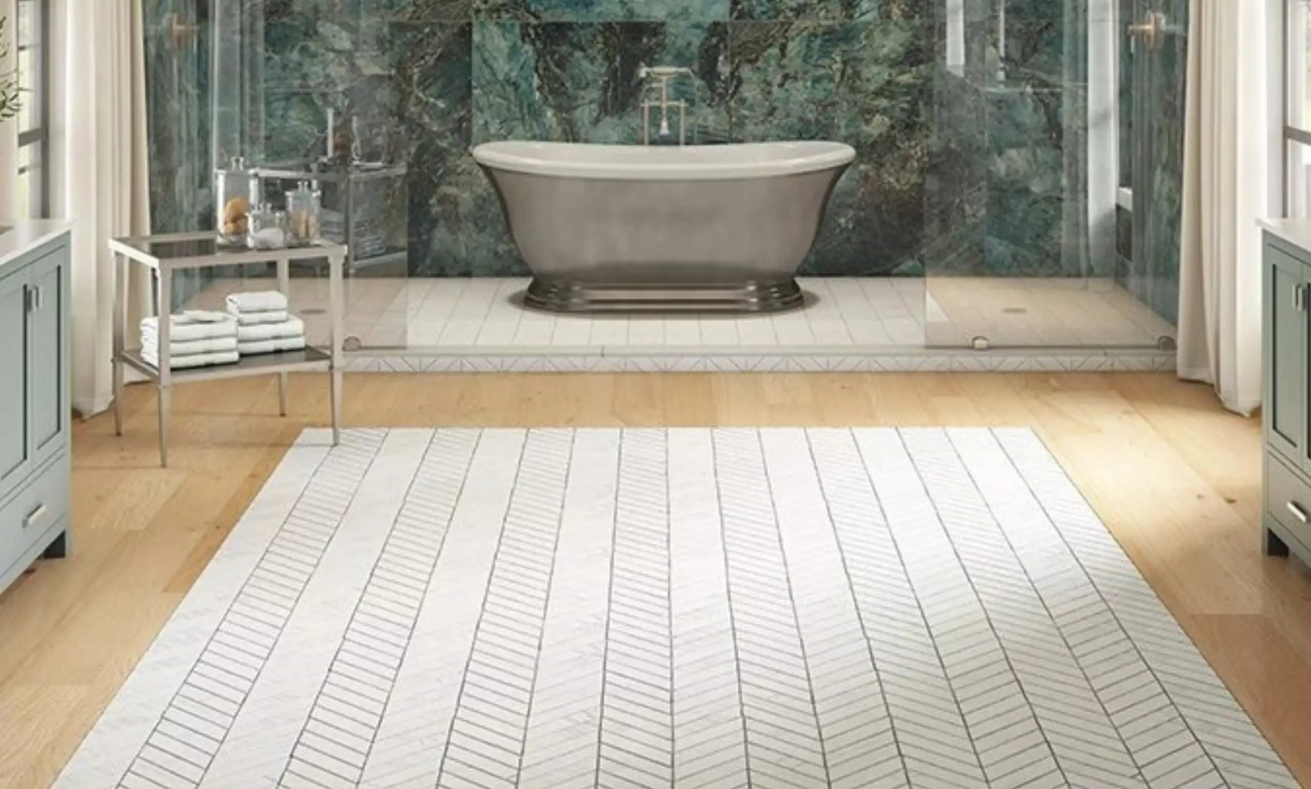 Chevron Mosaic Marble Tile37