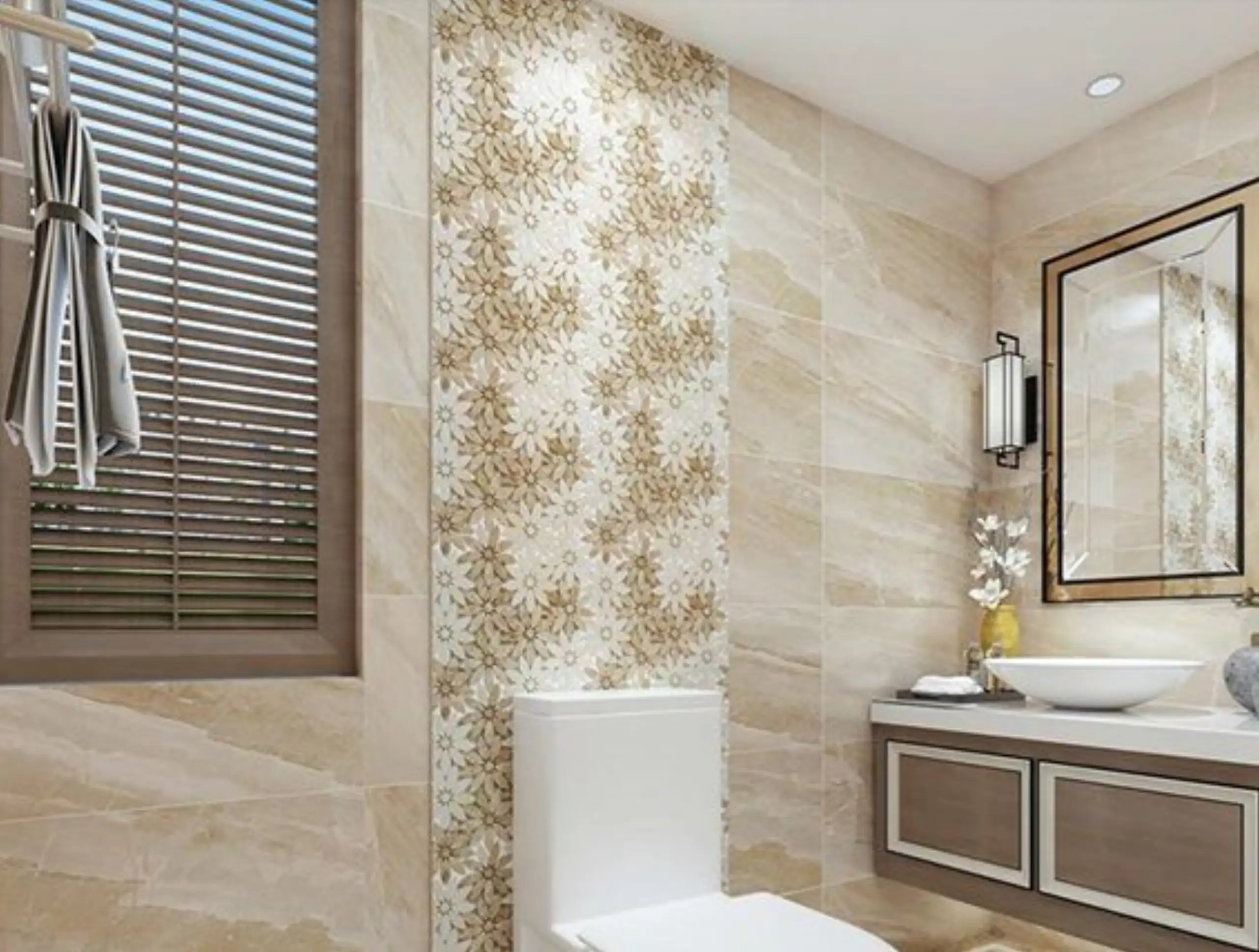 Marble Daisy Mosaic Tile7