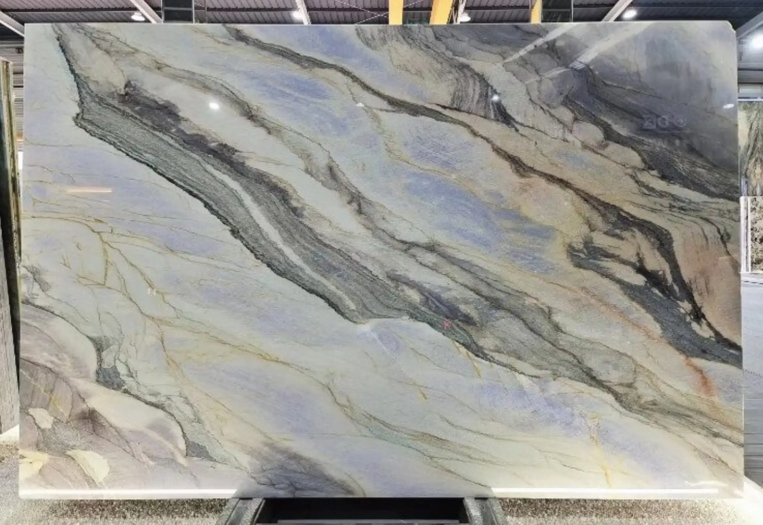 Marine Blue Quartzite Slab1