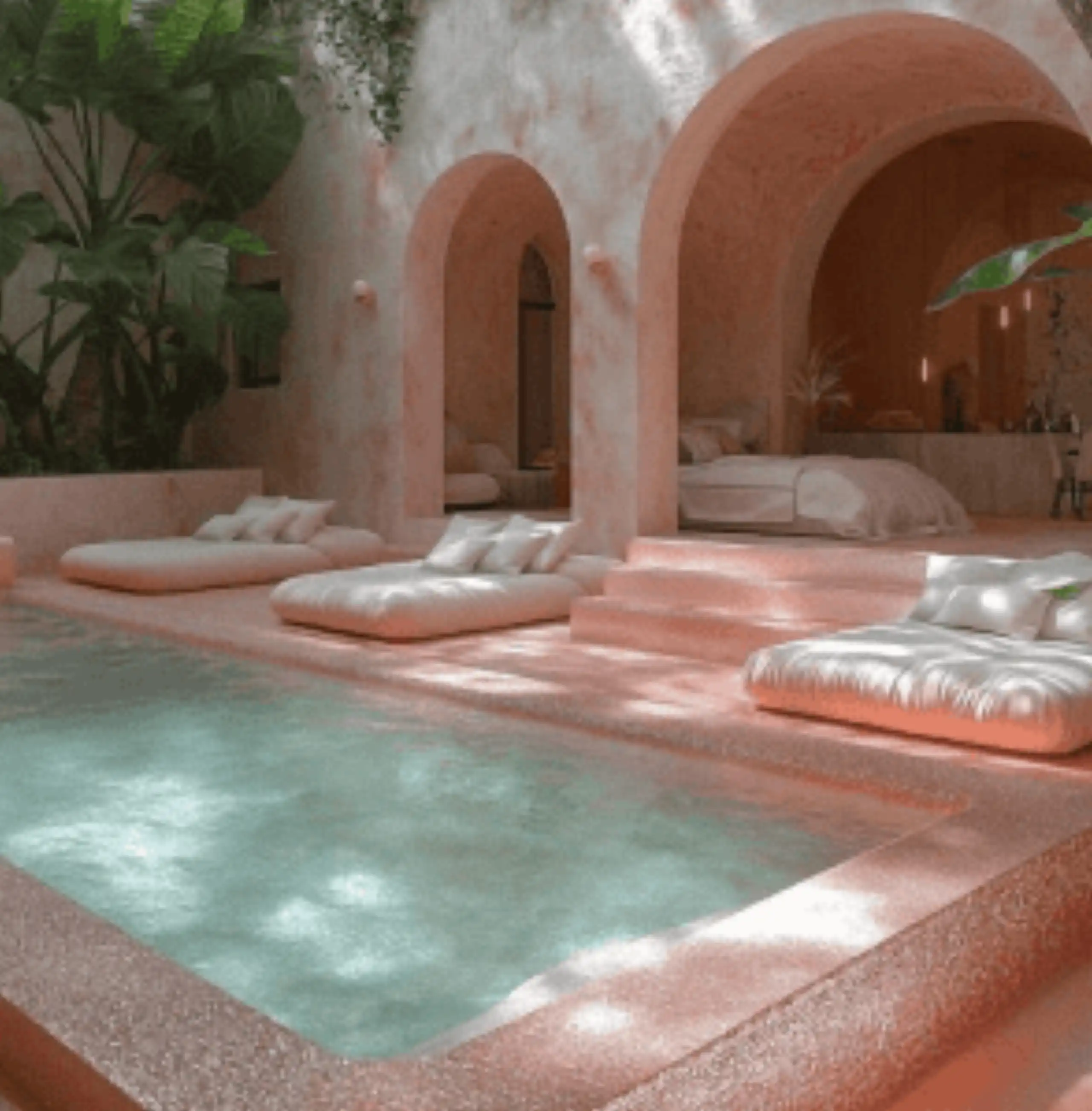 Pink Marble with White Veins and Grey Accents