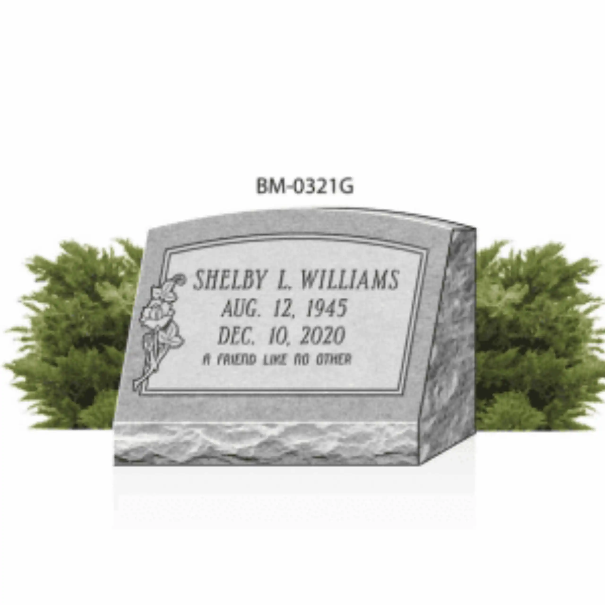 Single Slant Headstones