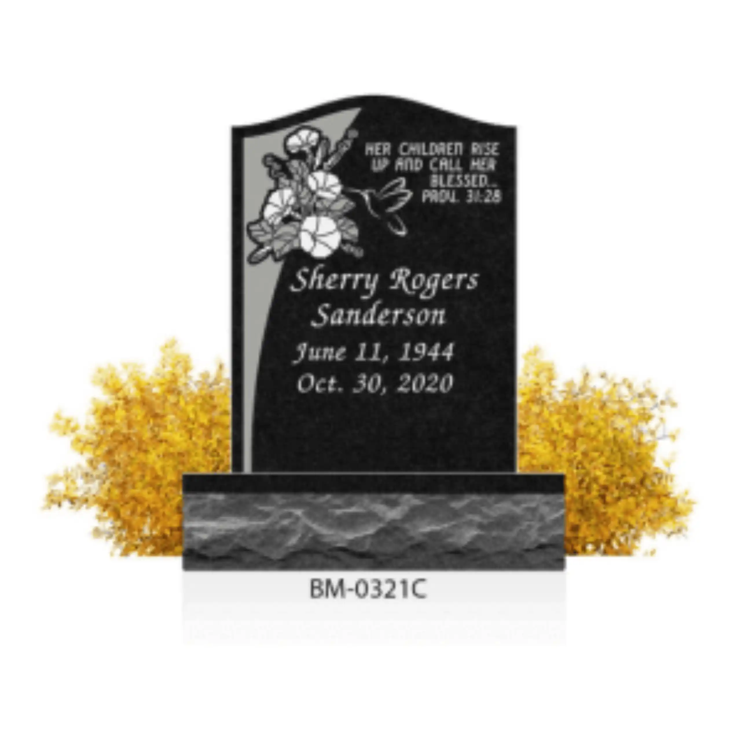 Single Upright Headstones