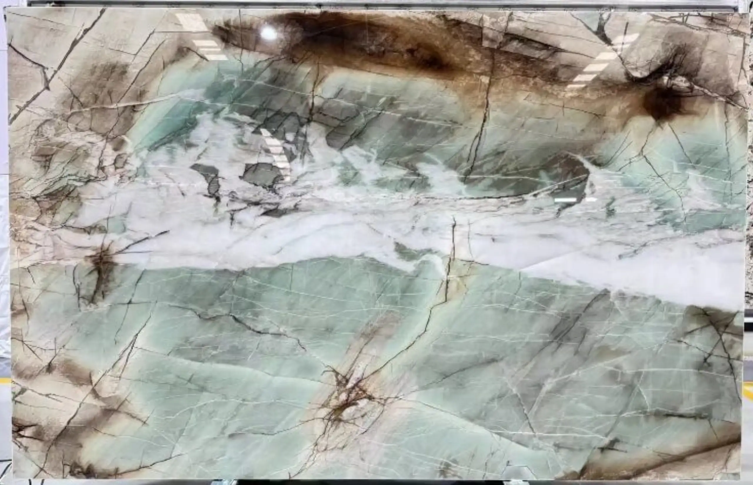 Tiffany Blue Quartzite Slab1
