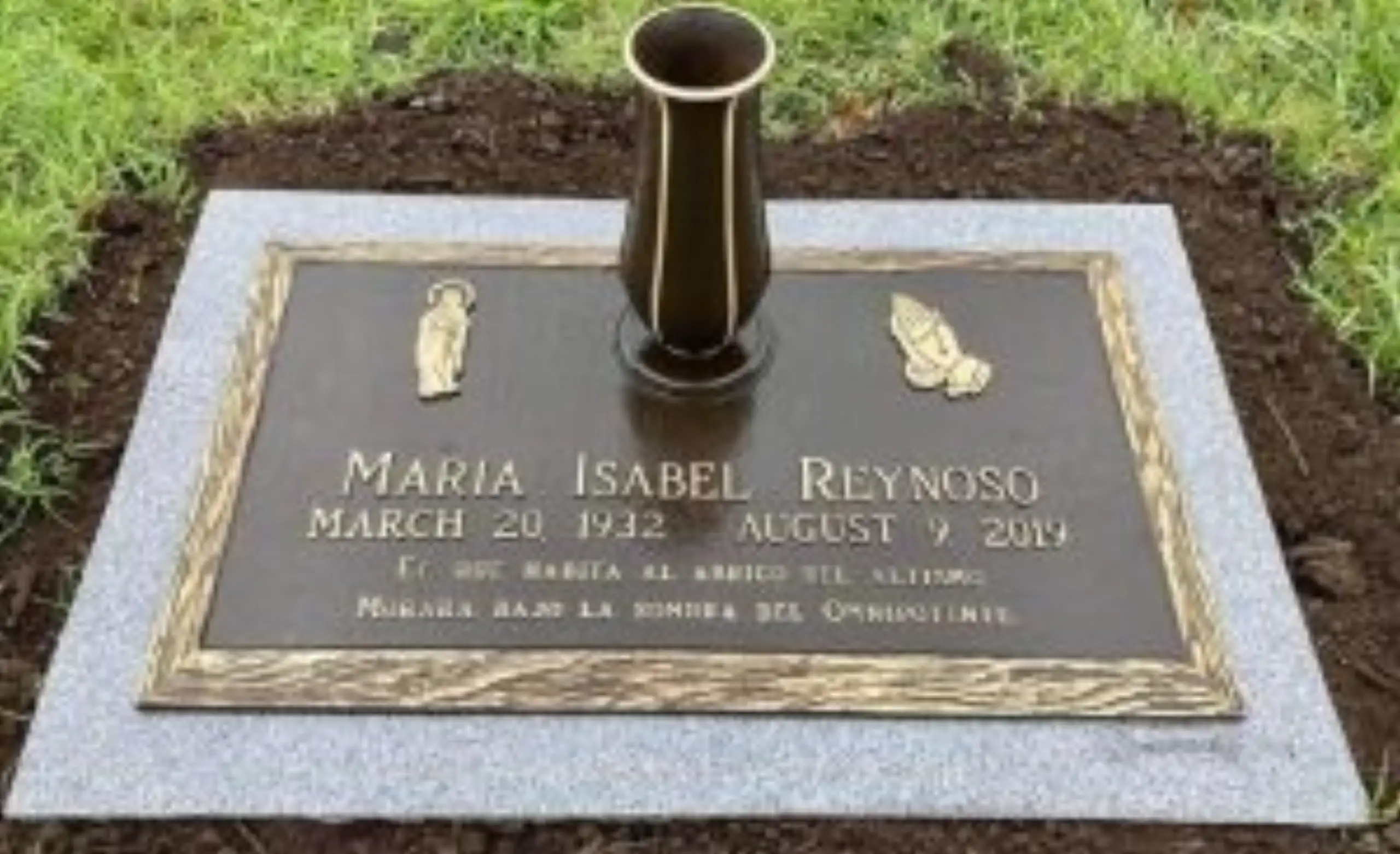 bronze headstone