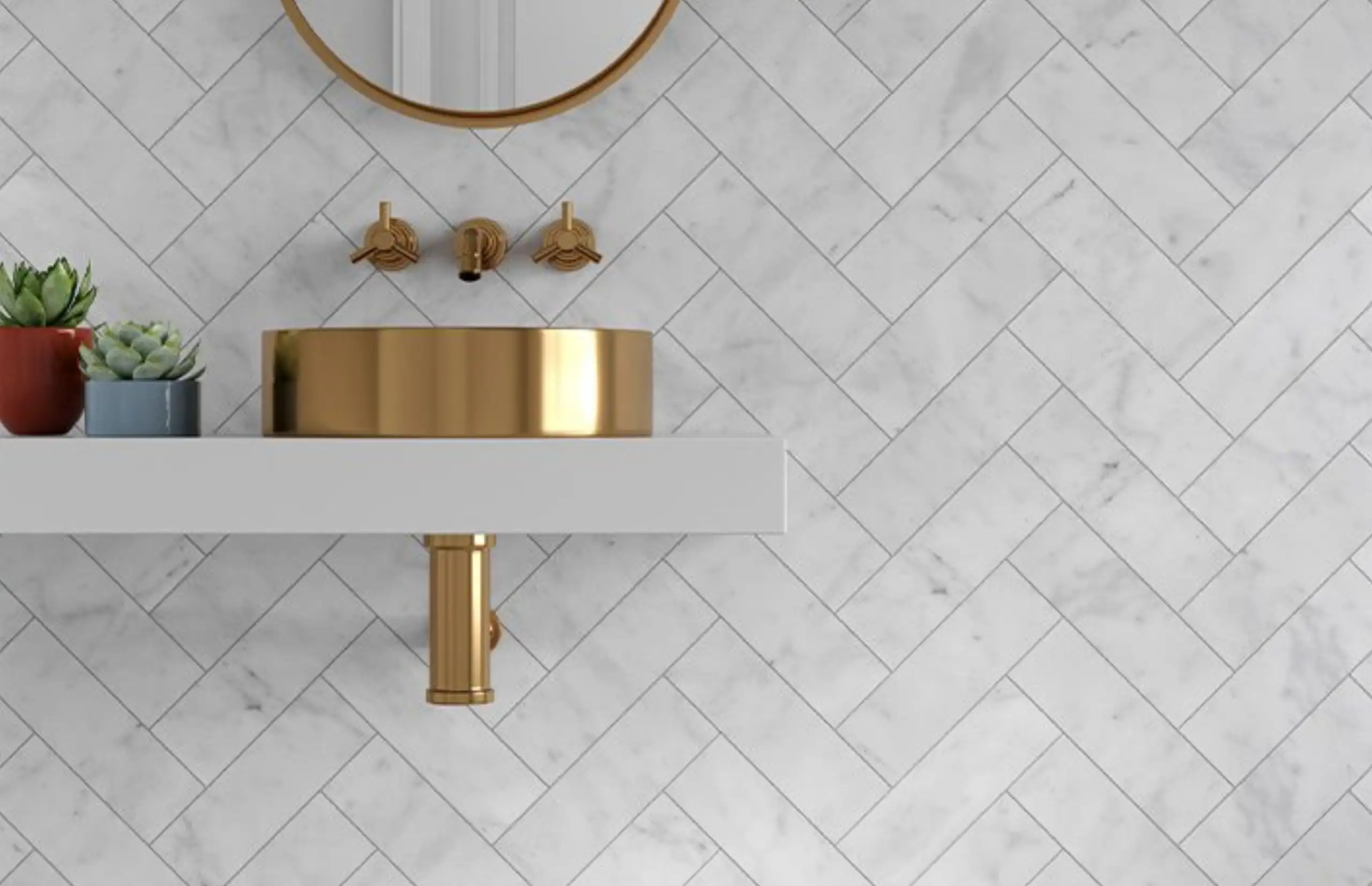 herringbone marble tiles21