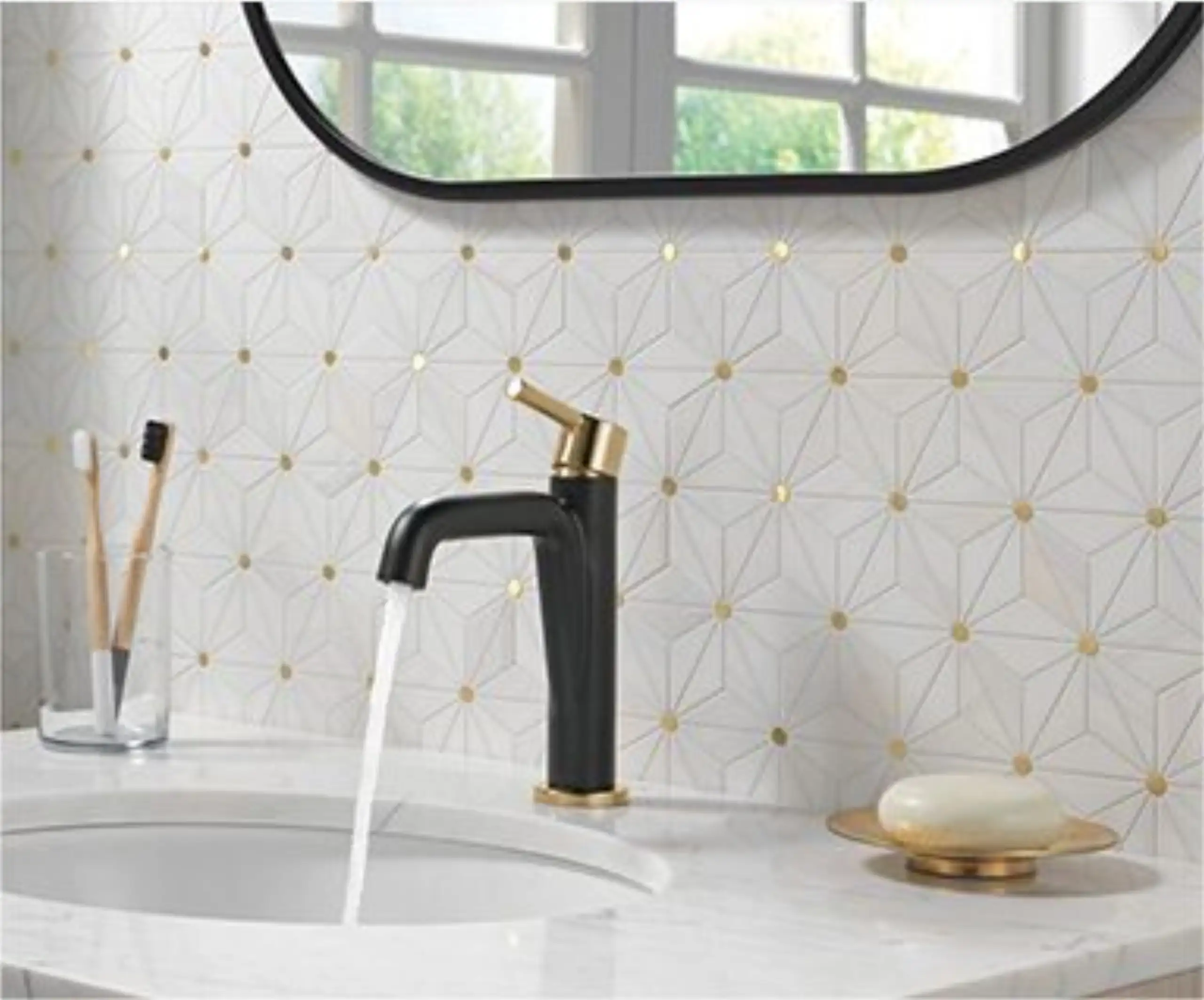 nova dolomite brass marble mosaic3