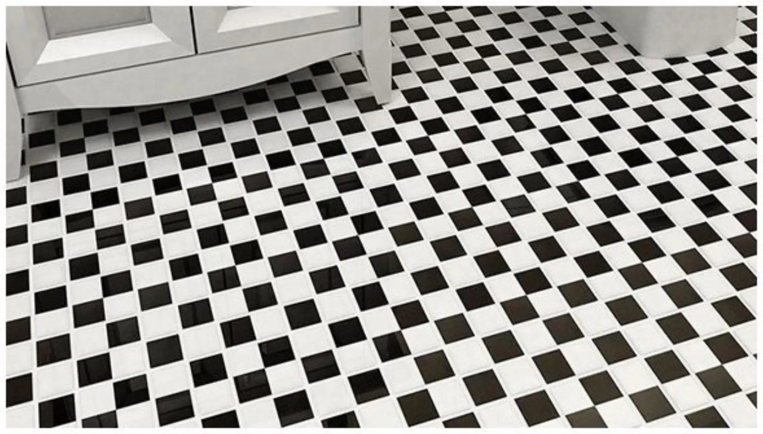 Black and White Marble Mosaic Tile2