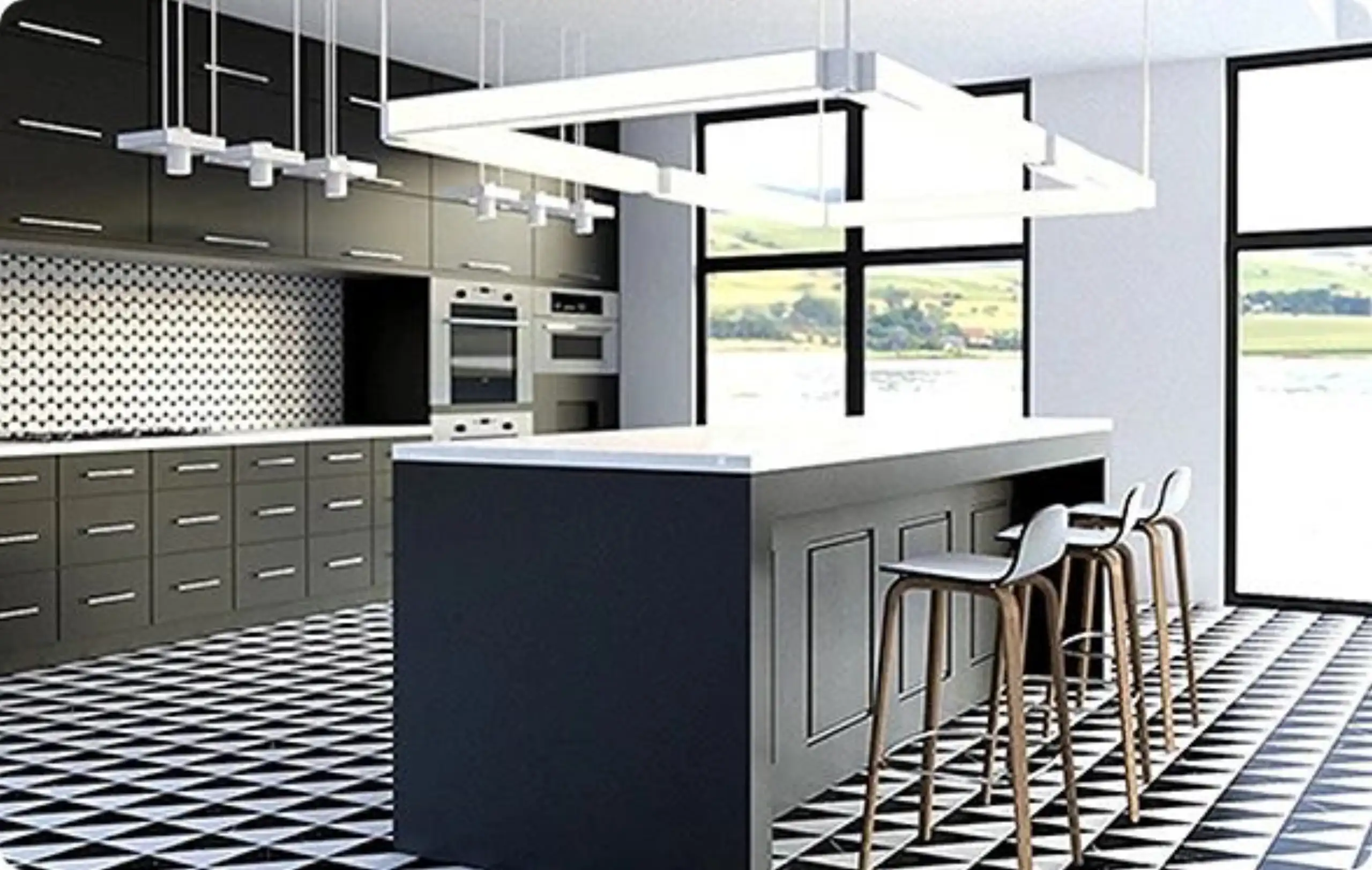 Black and White Marble Mosaic Tile5