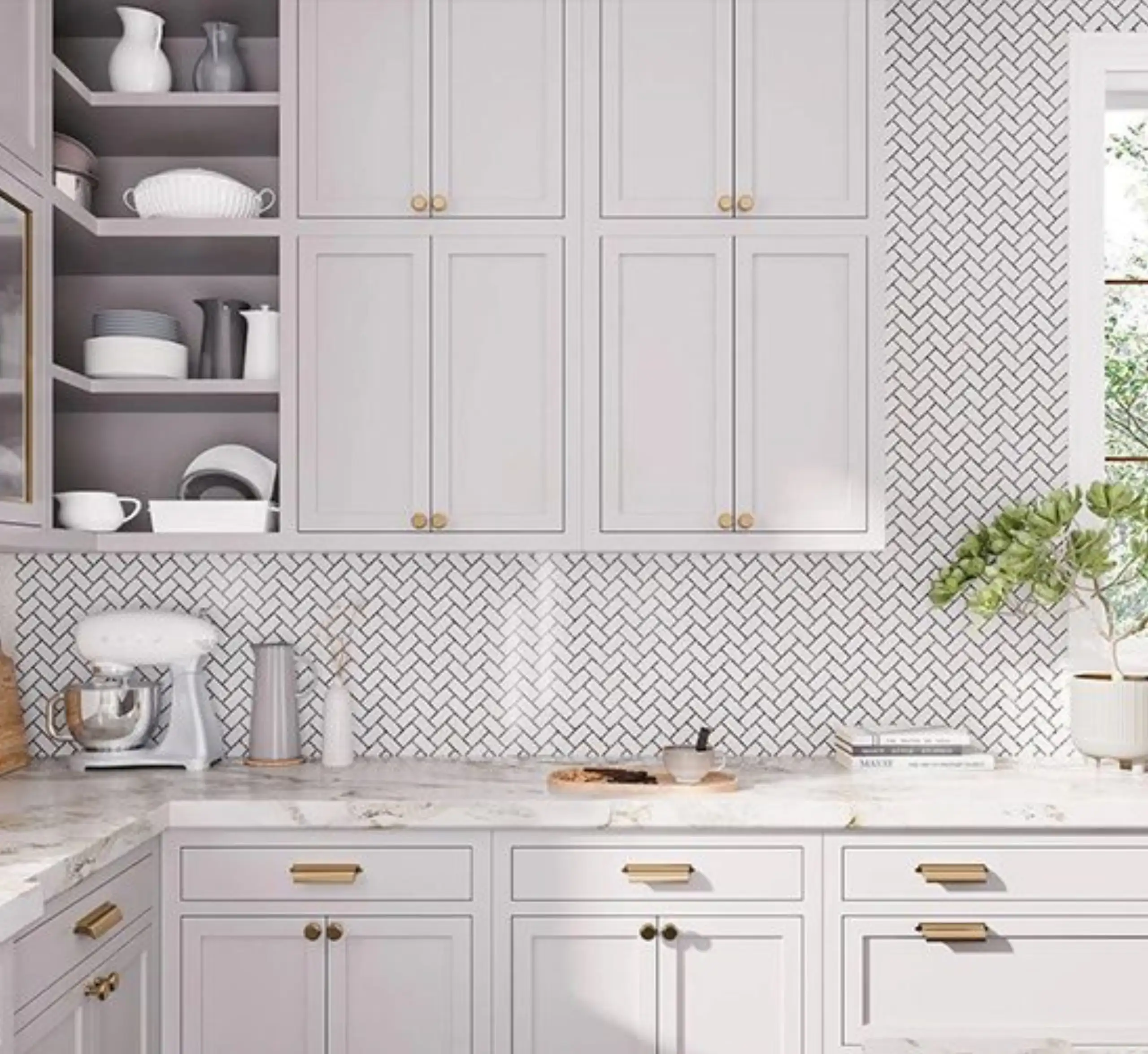 Marble Daisy Mosaic Tile12