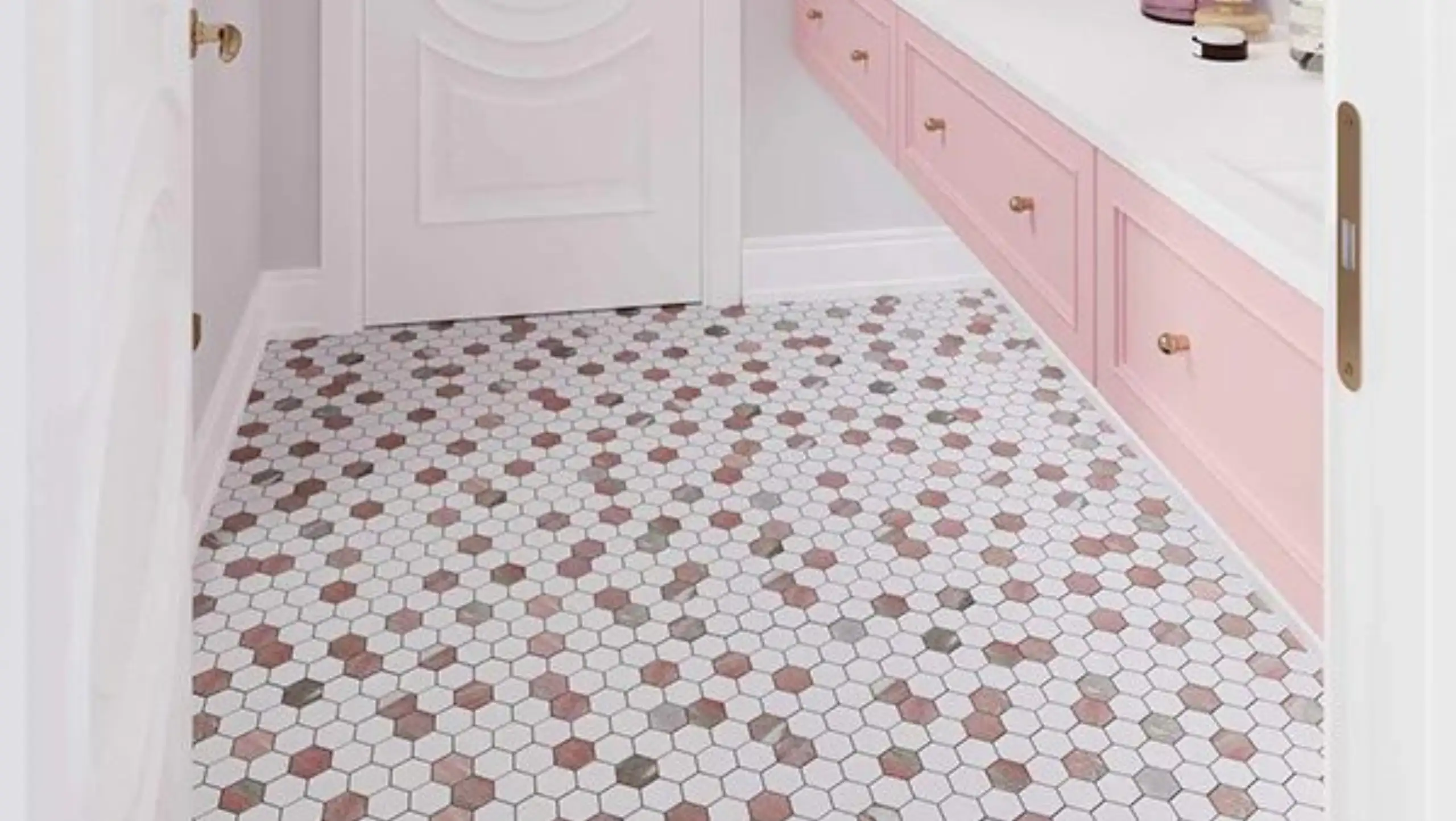 Pink Marble Mosaic Tile1