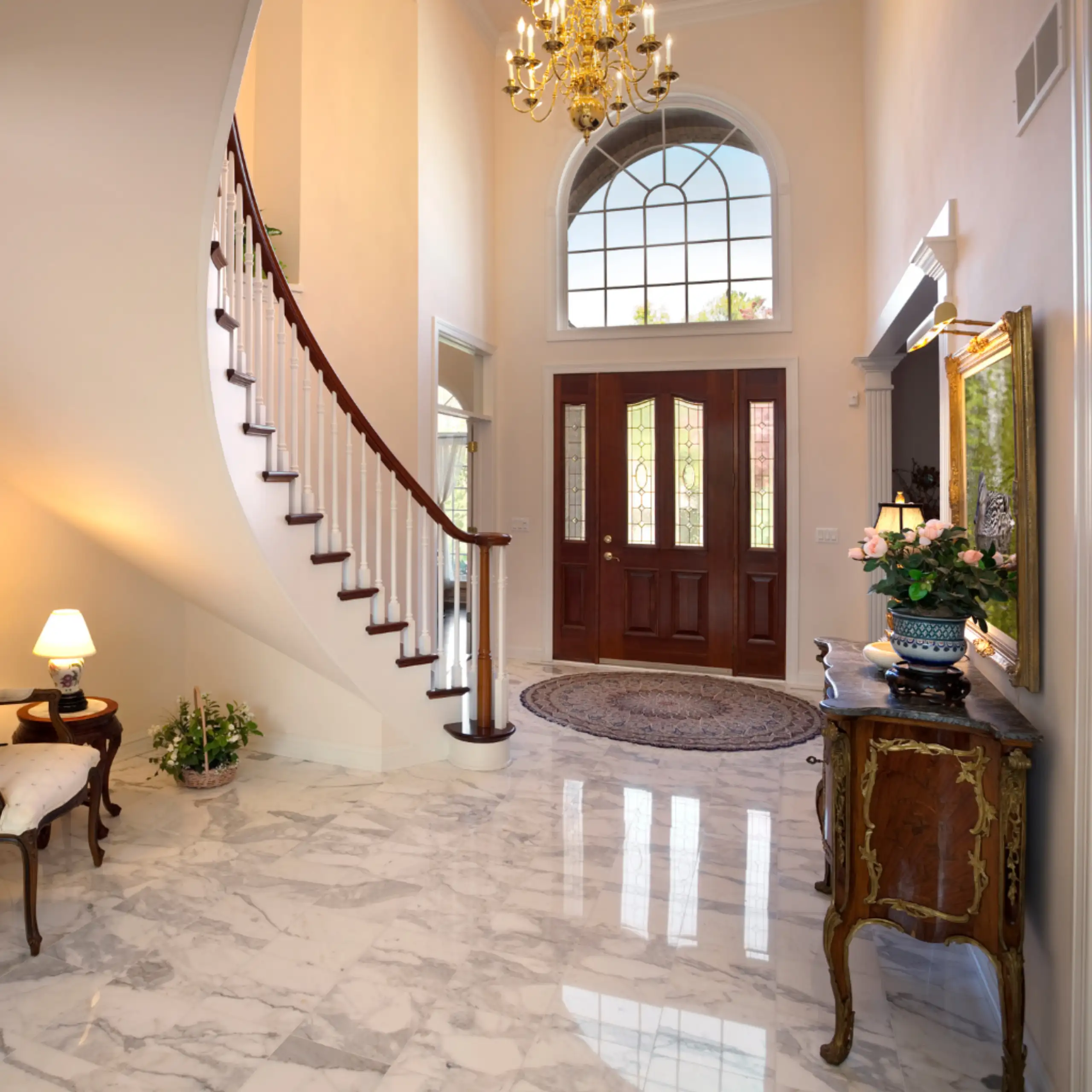 Purple marble interior