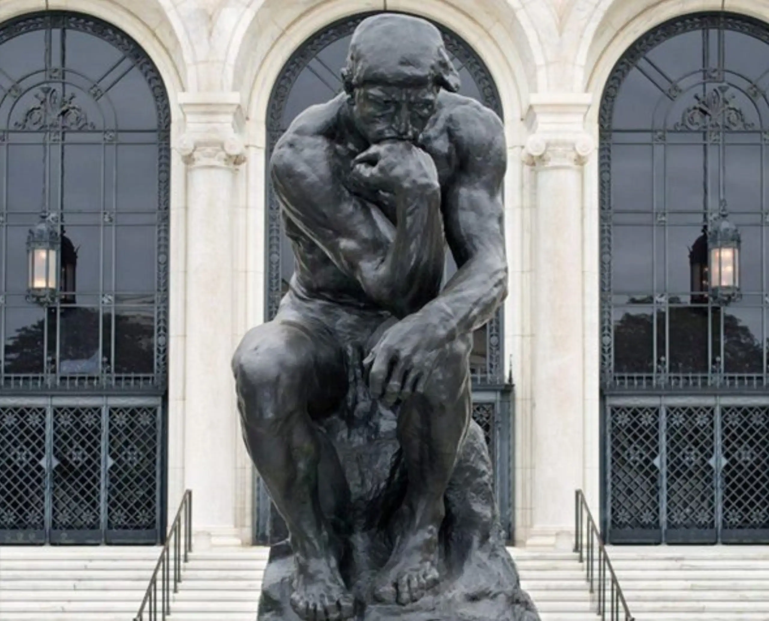 Thinking Man Stone Statue16