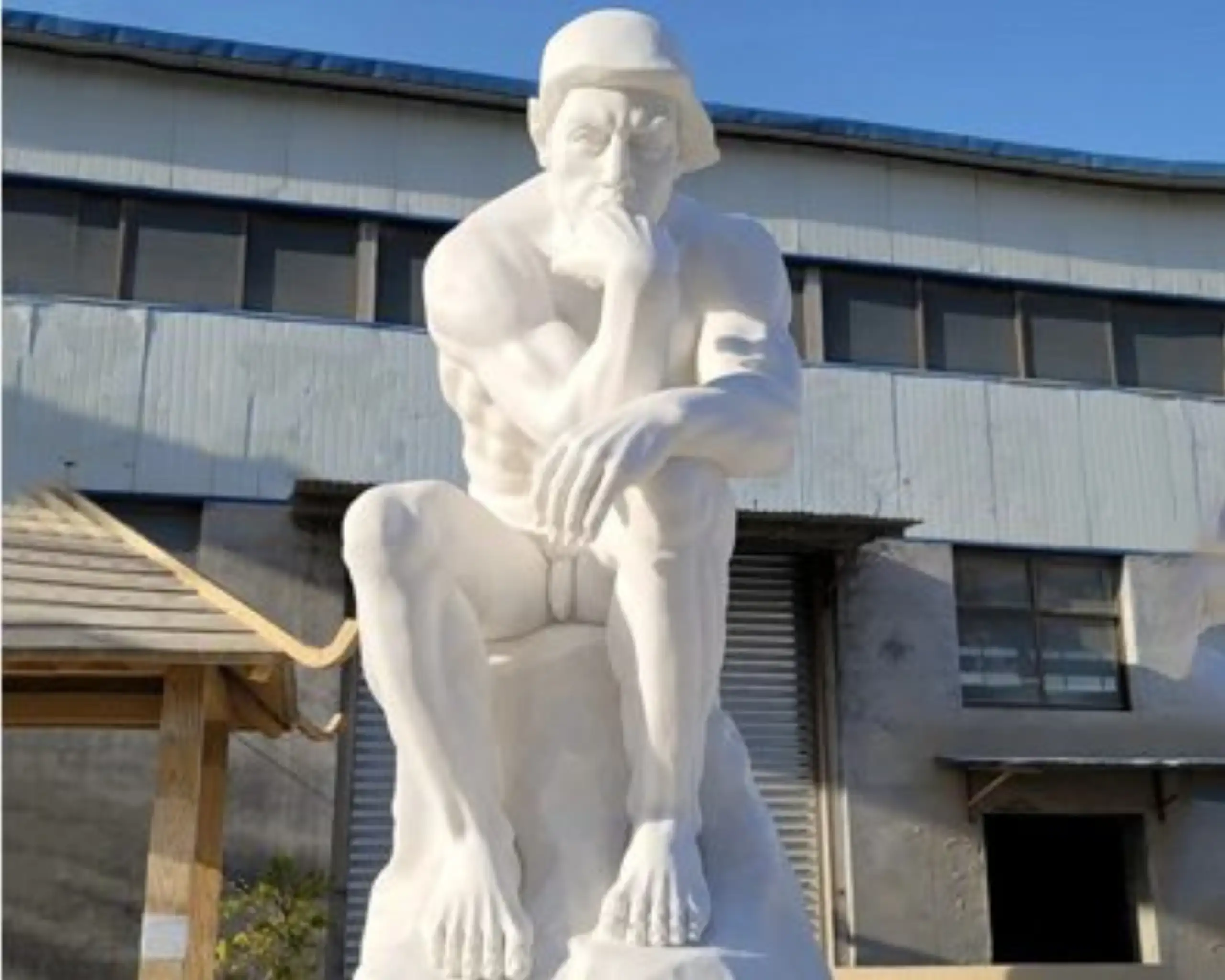Thinking Man Stone Statue17