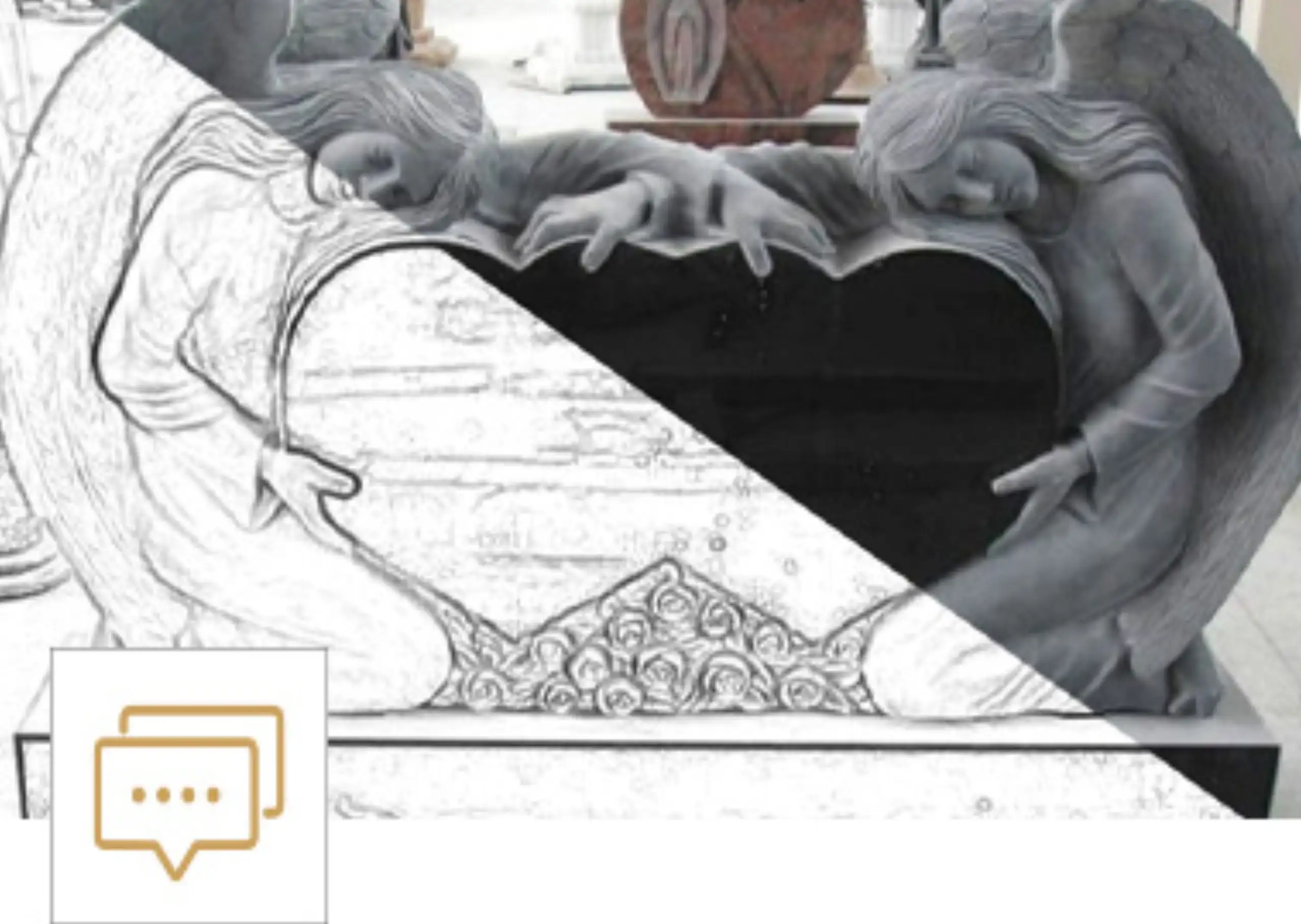 Headstone with Angels24