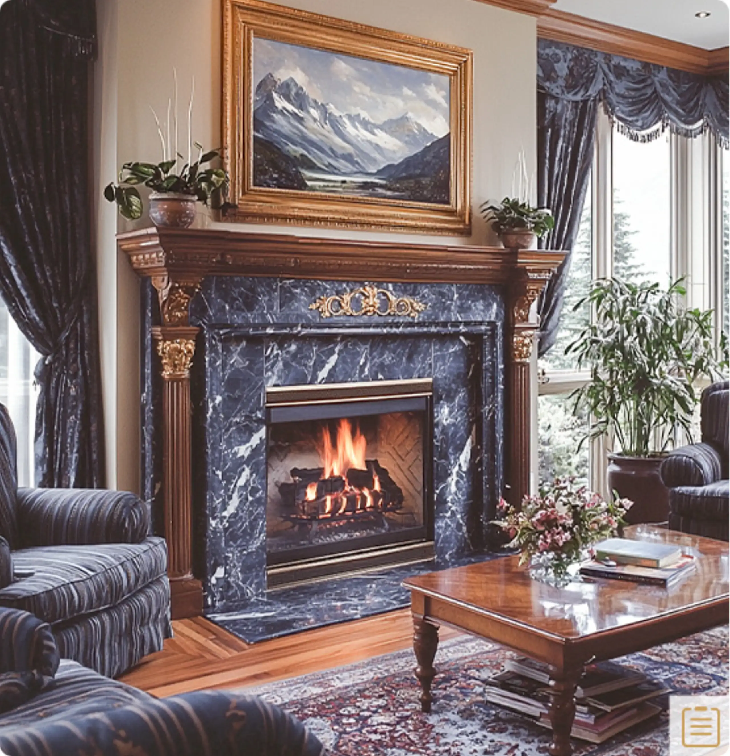 Blue Marble Fireplace18