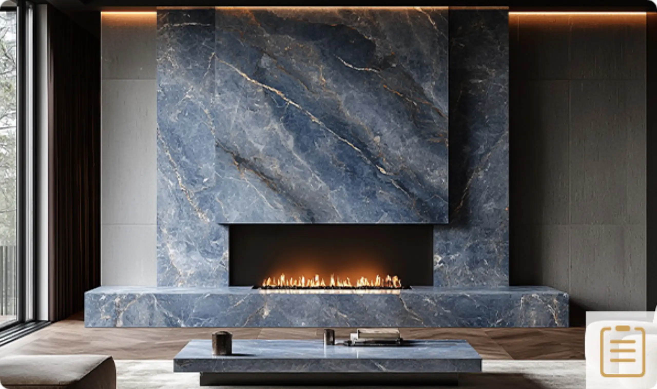 Blue Marble Fireplace2